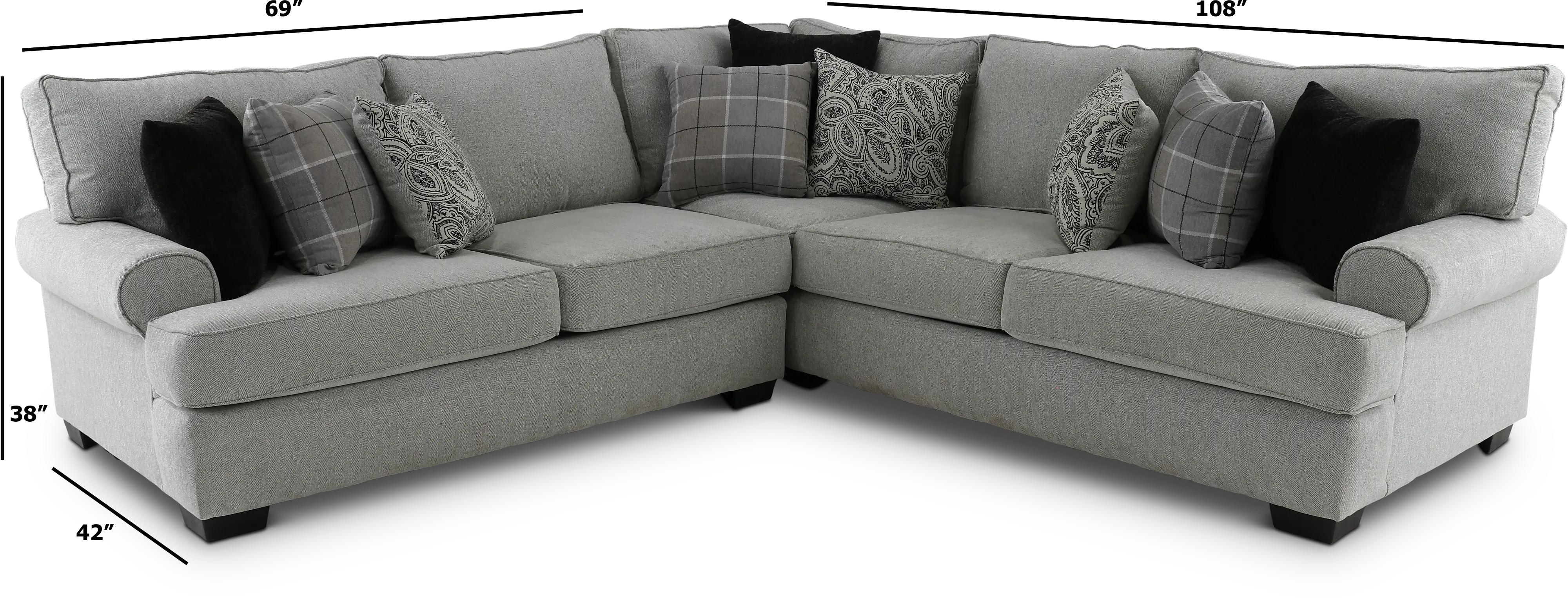 Griffin Gray 2 Piece Sectional-3