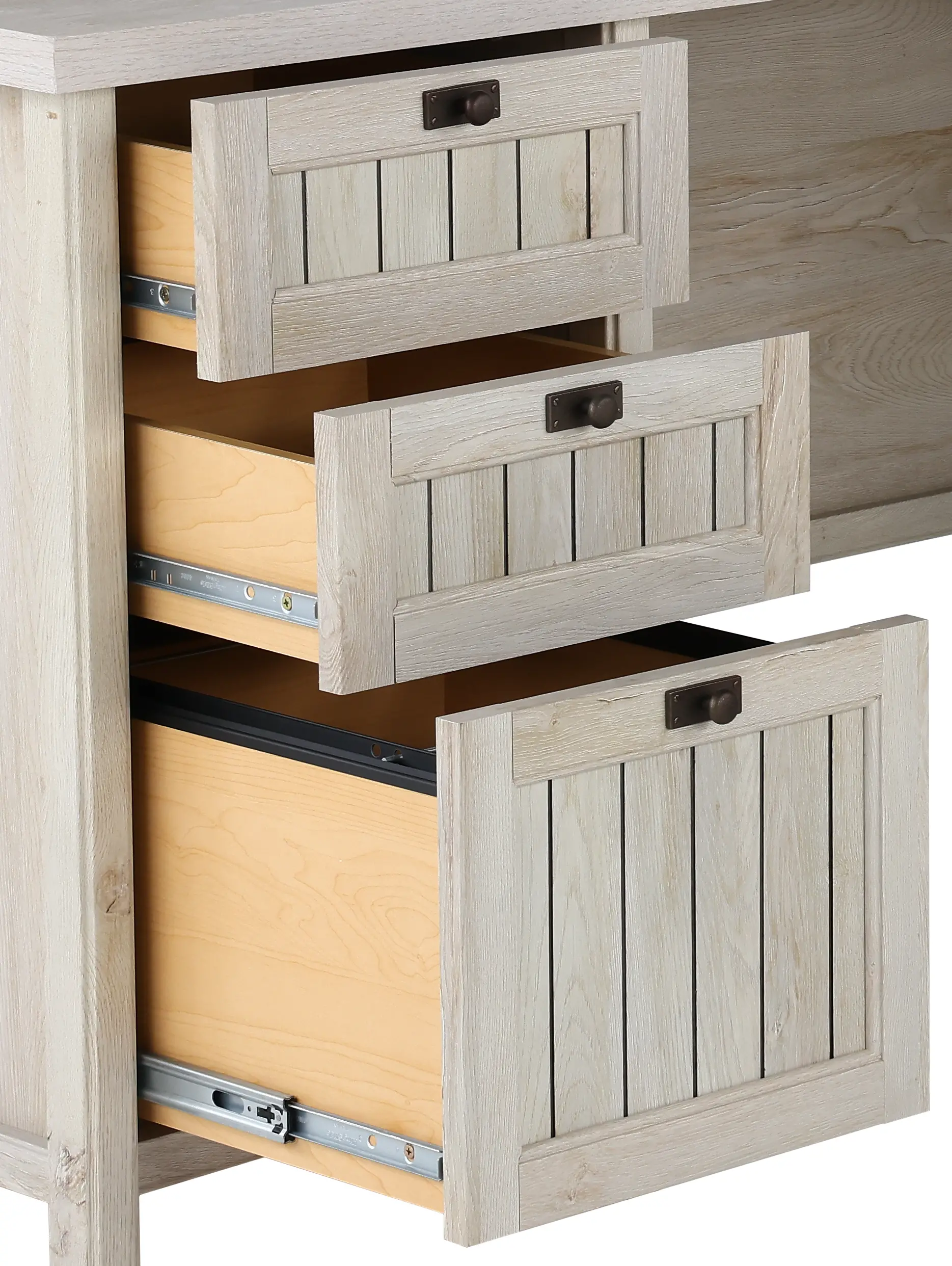 Costa Chestnut L Shaped Corner Computer Desk with Hutch-6