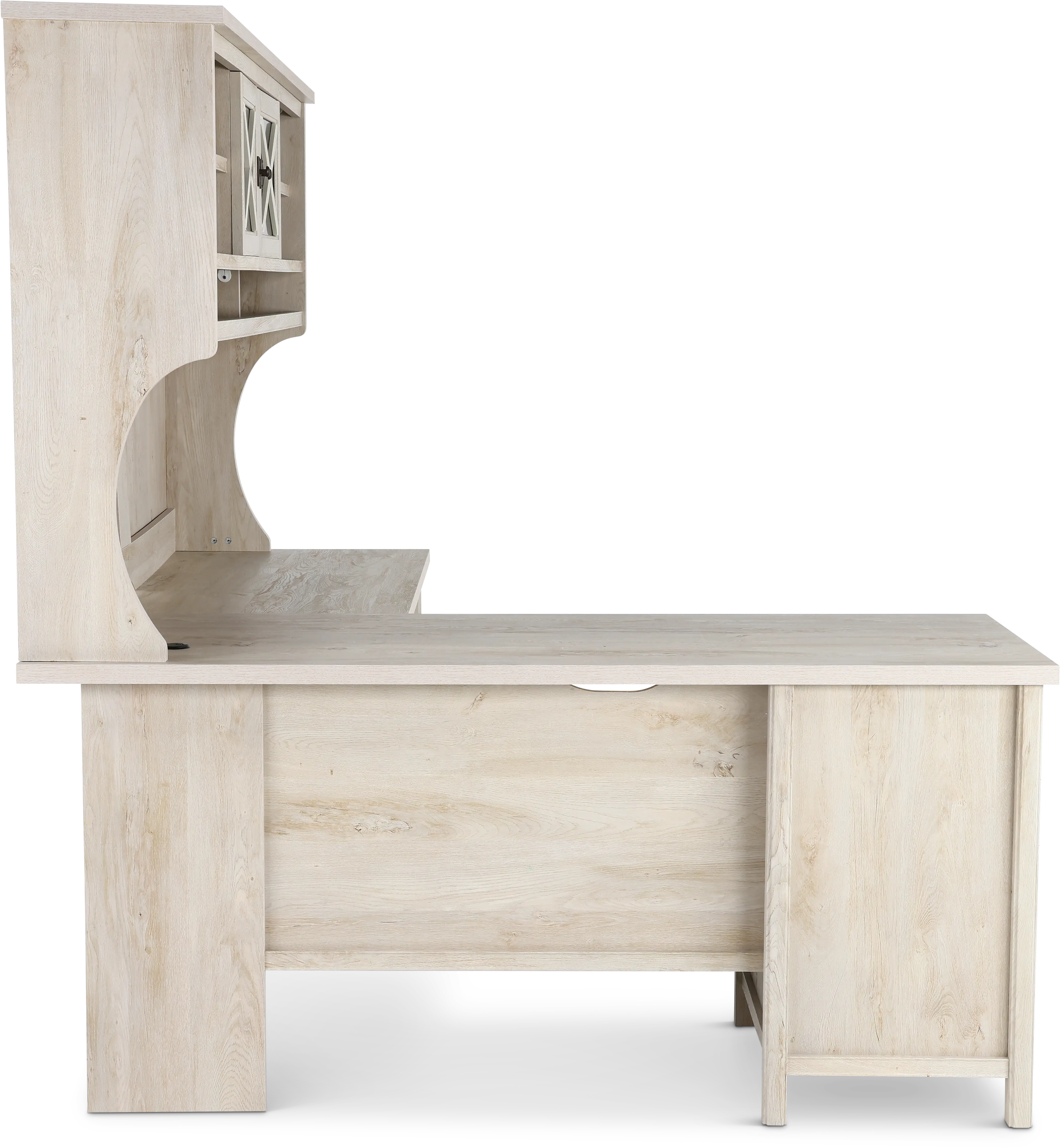 Costa L Shaped Corner Computer Desk with Hutch-5