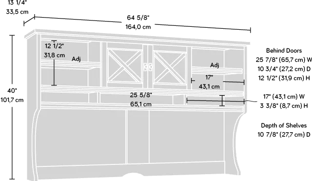 Costa L Shaped Corner Computer Desk with Hutch-7
