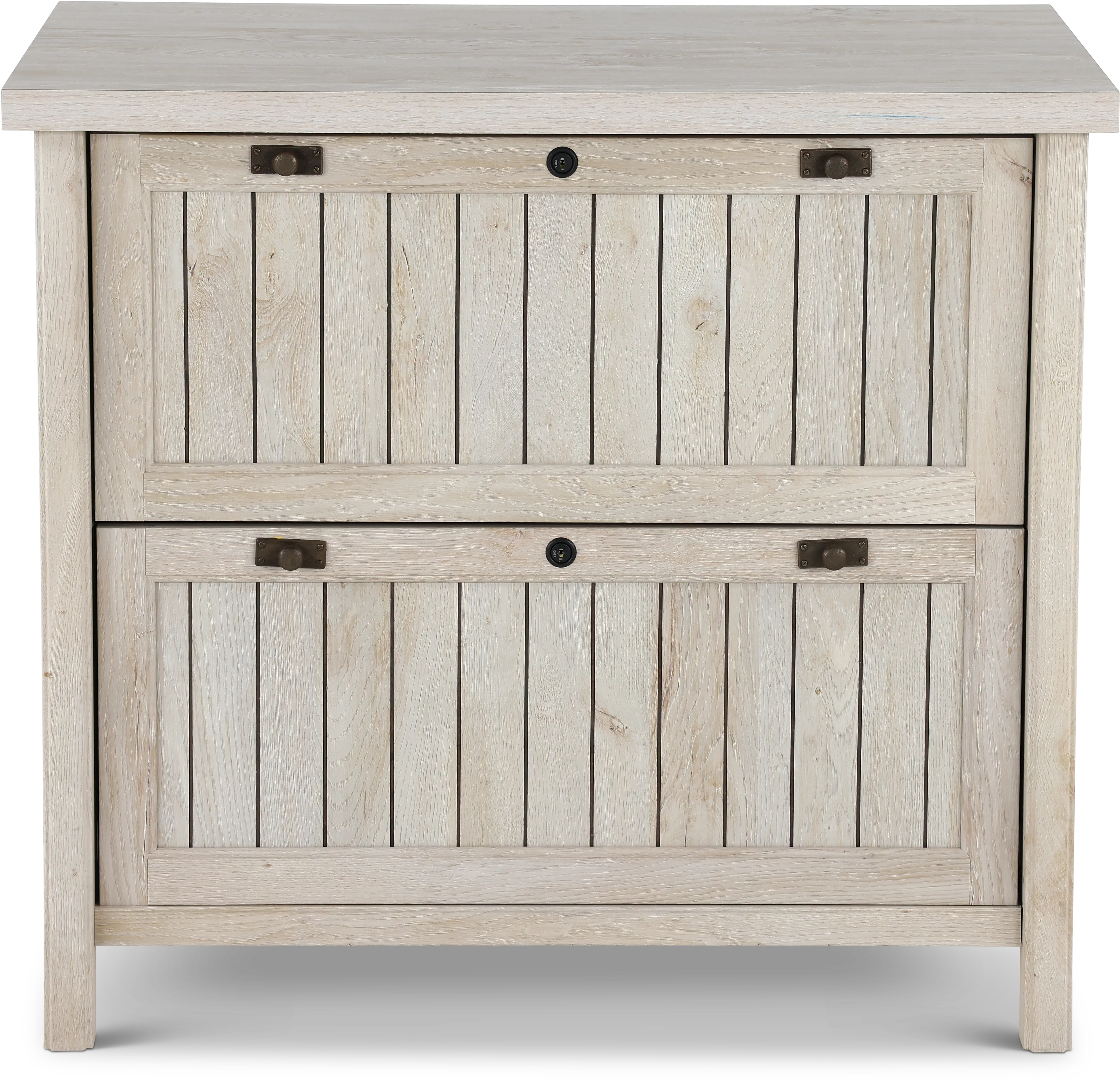 Costa Vintage White 2 Drawer Lateral File Cabinet-1