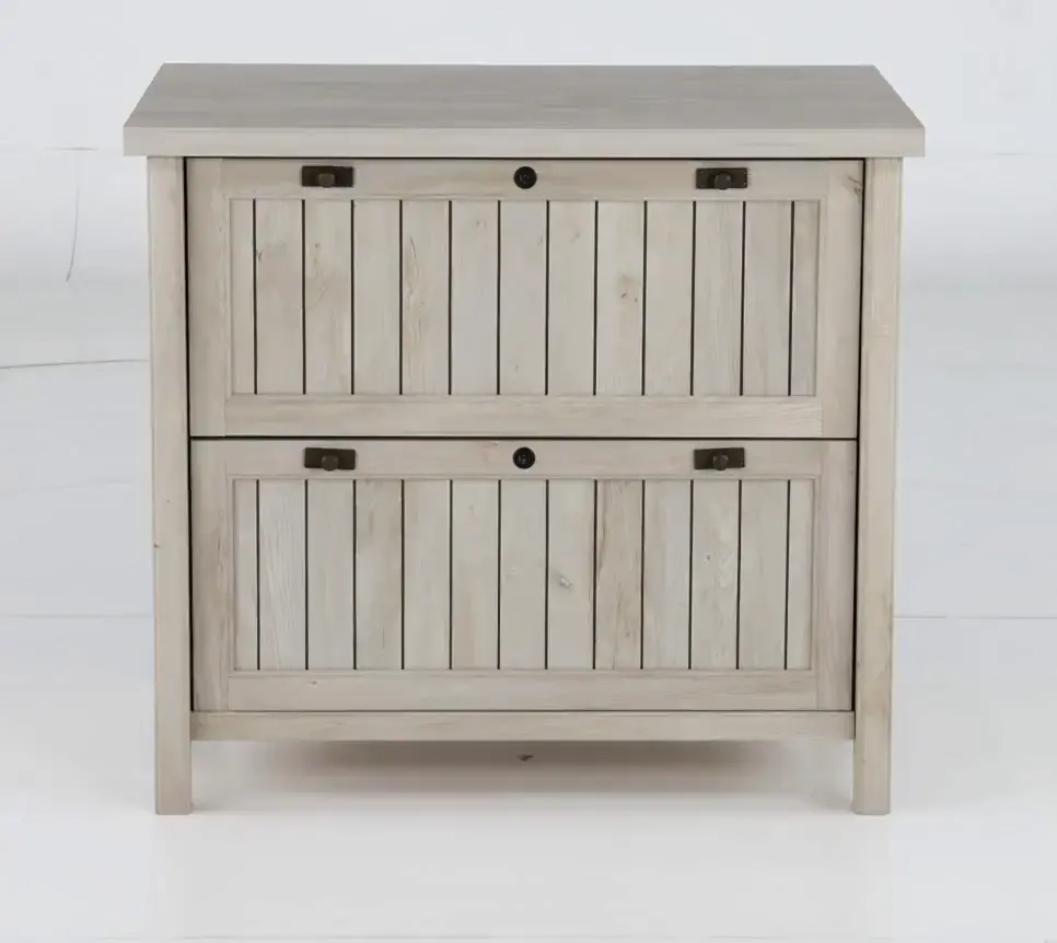 Costa Vintage White 2 Drawer Lateral File Cabinet-9