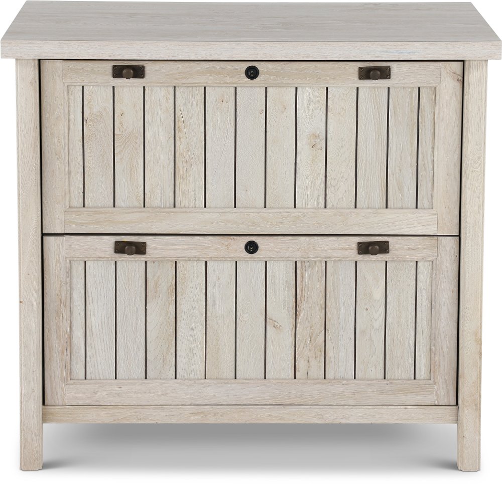 Costa Vintage White 2 Drawer Lateral File Cabinet