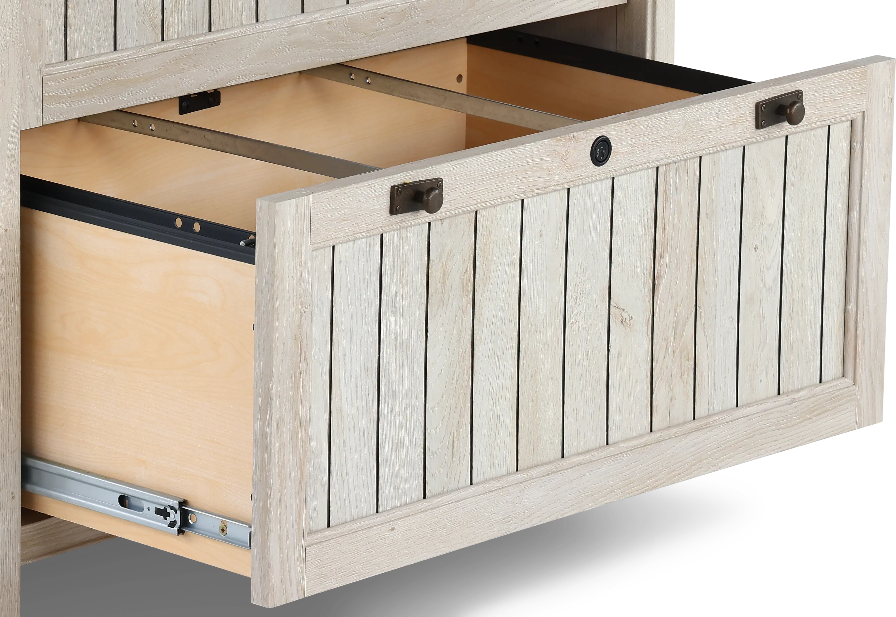 Costa Vintage White 2 Drawer Lateral File Cabinet-6