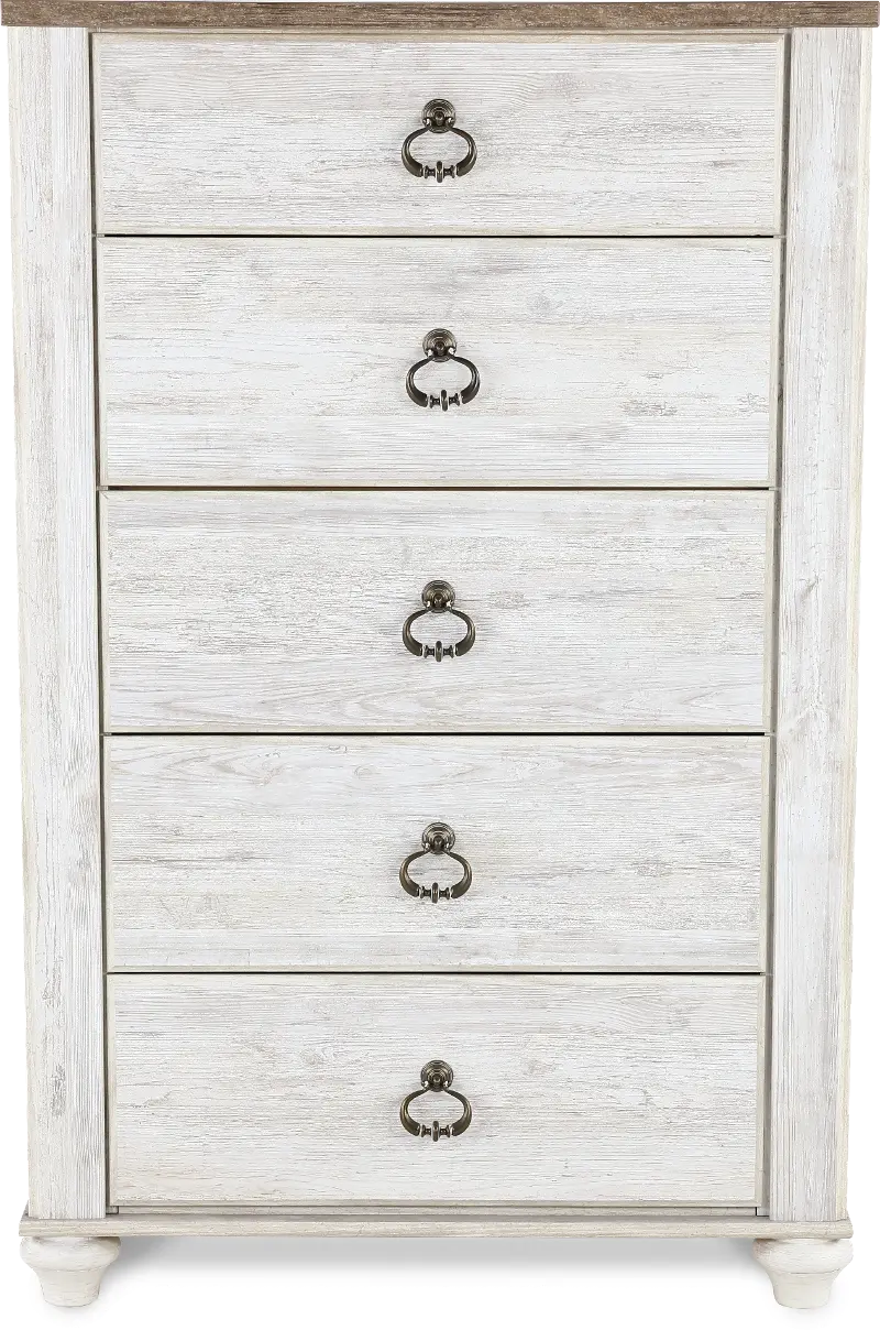 Millhaven Whitewash Chest of Drawers