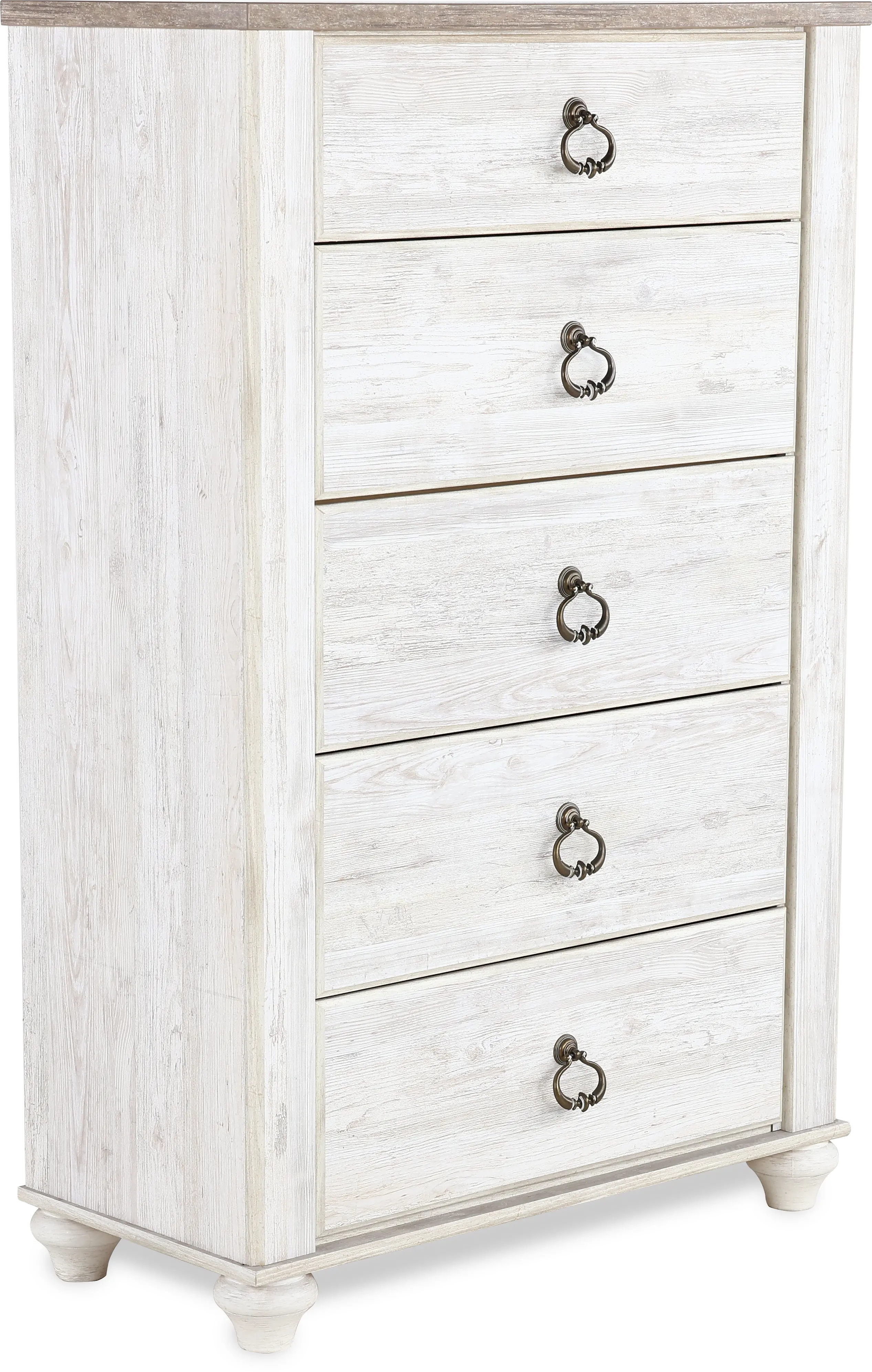 Millhaven Whitewash Chest of Drawers-4