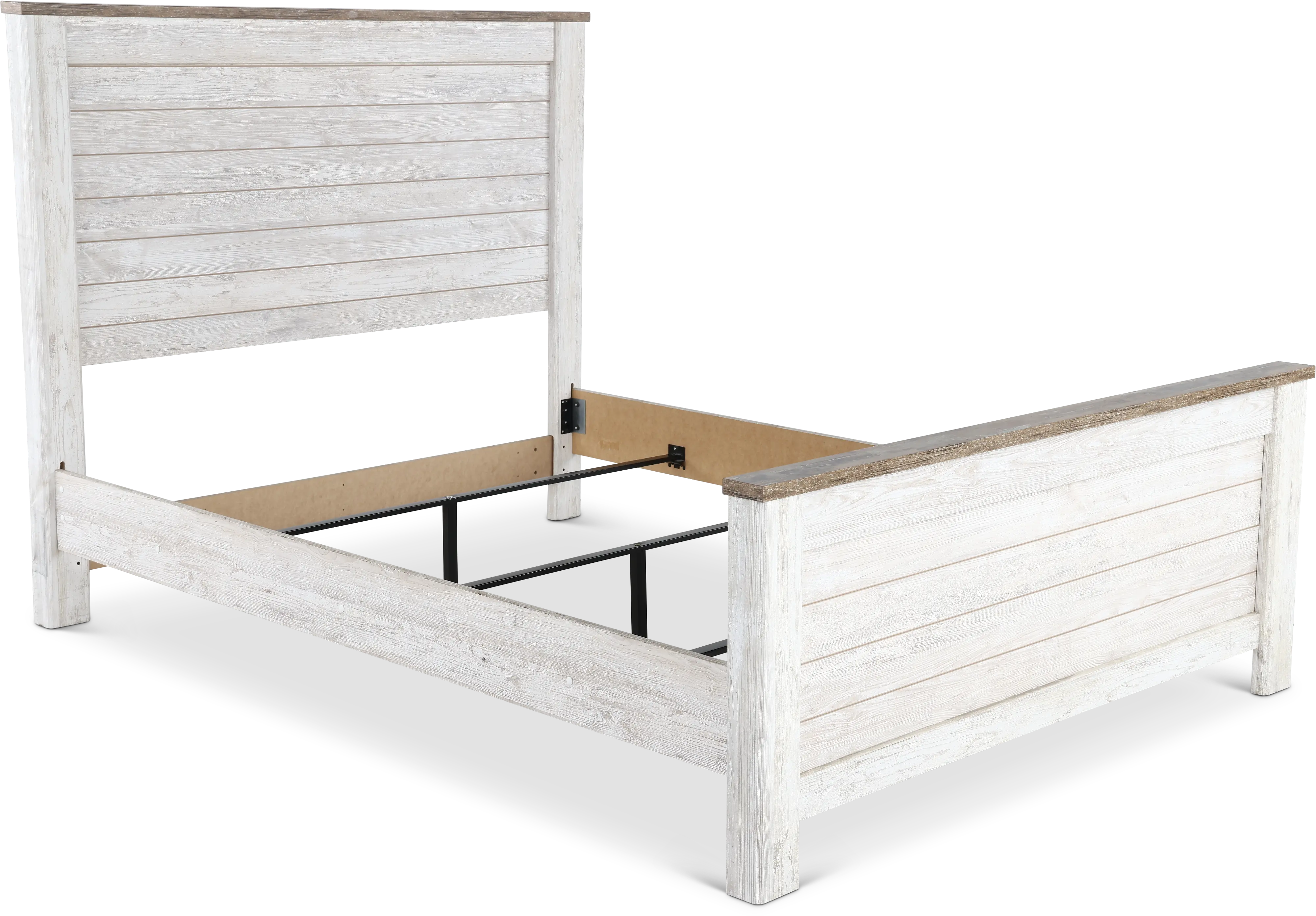 Millhaven Whitewash Queen Bed-4