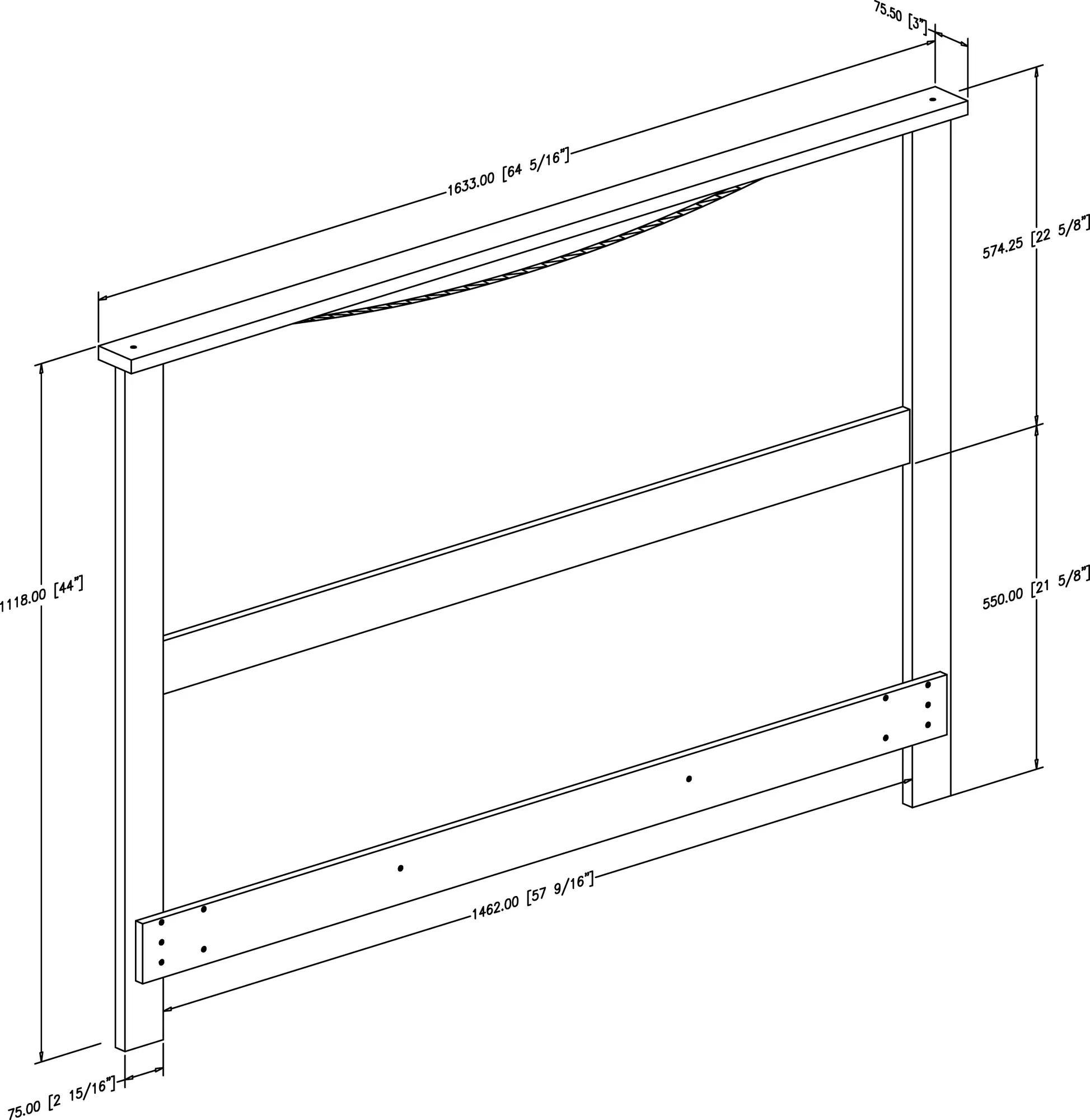 10223 Gramercy Black Full/Queen Headboard - South Shore-1