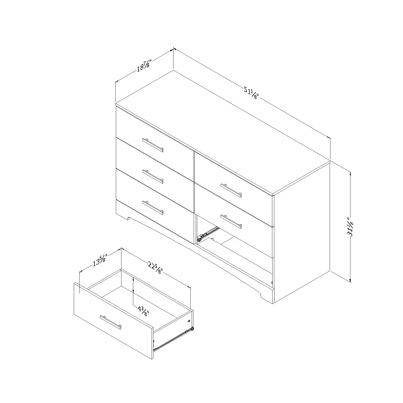 10447 Gramercy Black Dresser - South Shore-3