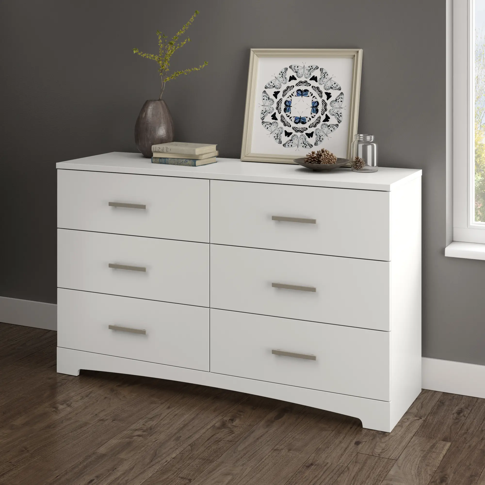 chinese dress ladies Darlington 6 Drawer Dresser Warm White main image 0