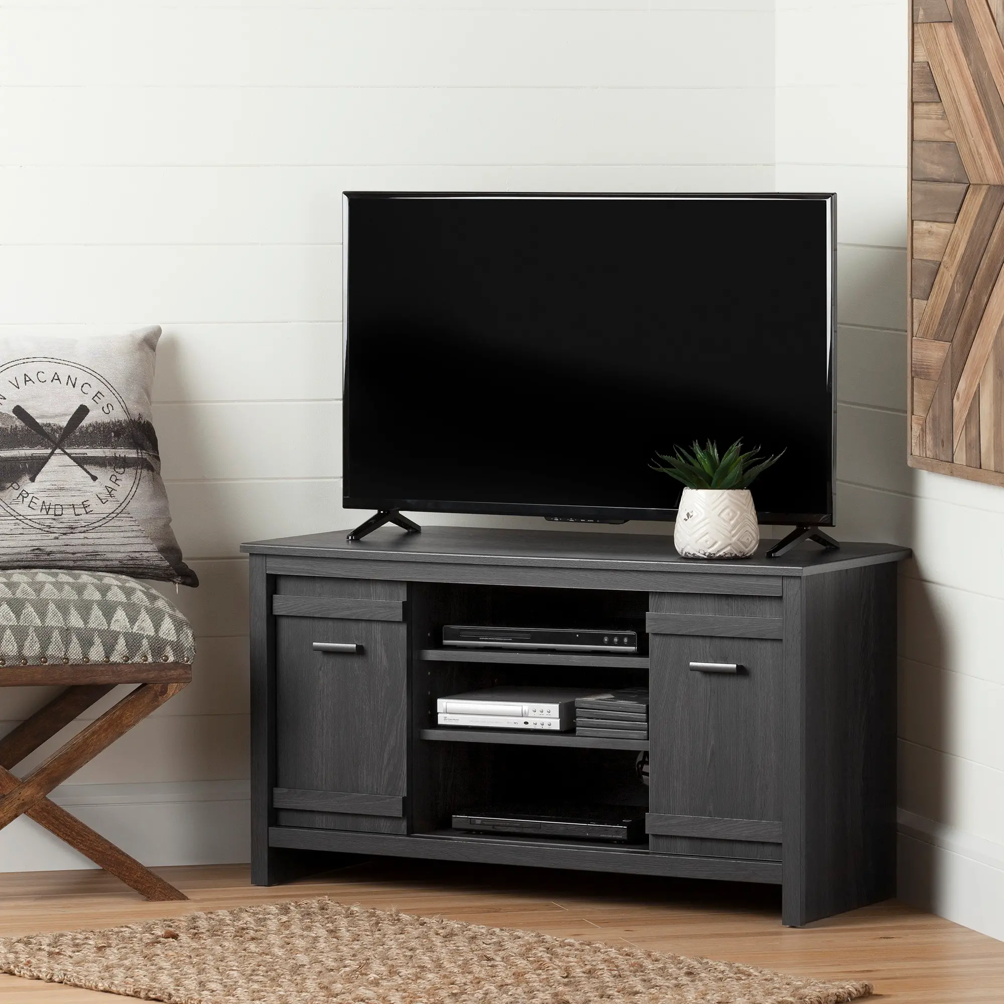 10527 Exhibit Gray Corner TV Stand - South Shore-2