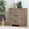 10555 Versa Weathered Oak Nightstand with Charging Station - South Shore