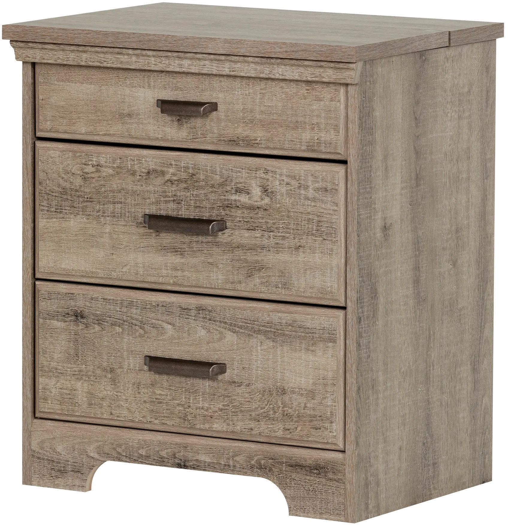 10555 Versa Weathered Oak Nightstand with Charging Station - South Shore-1
