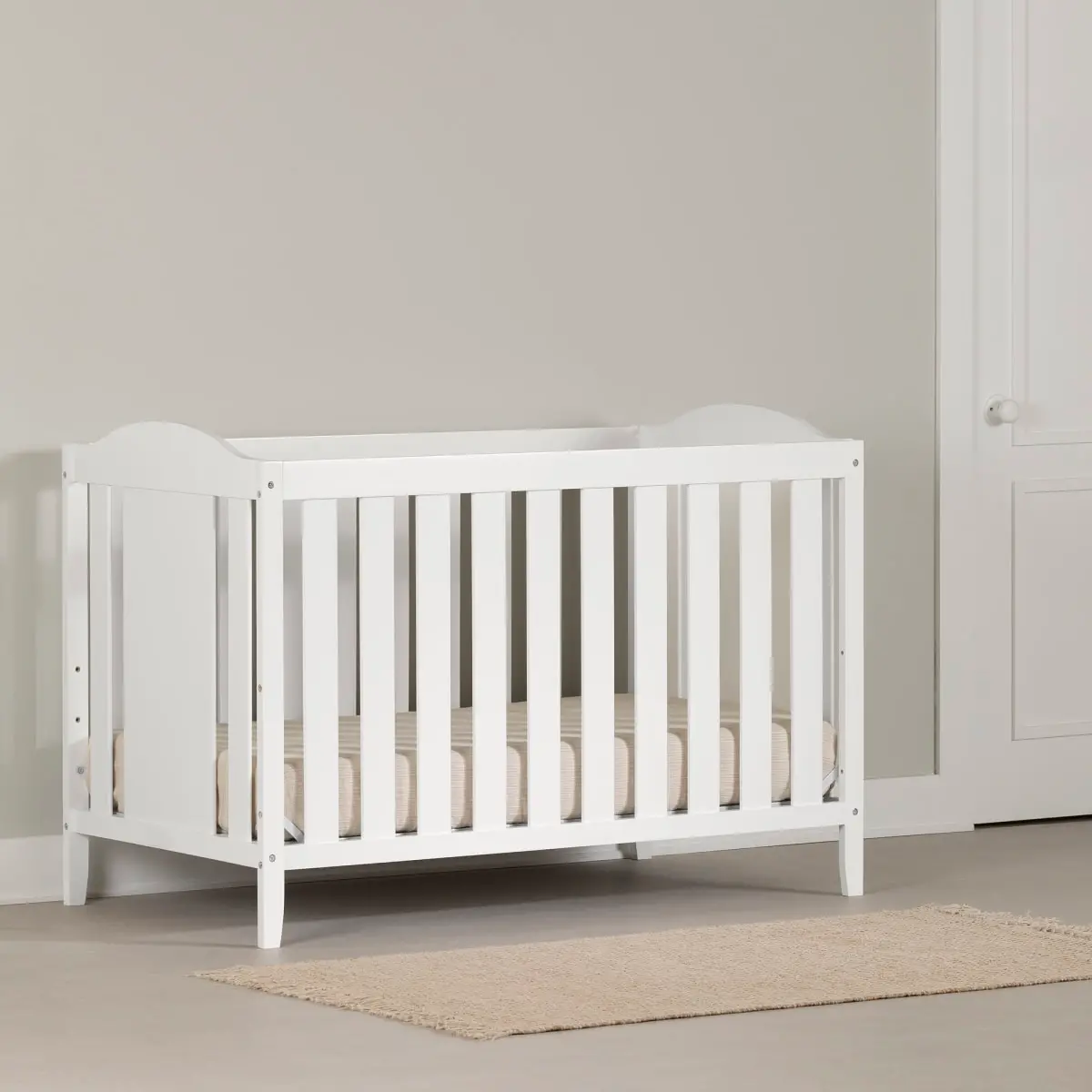3580350 Angel White 2-in-1 Crib with Toddler Rail - South Shore-2