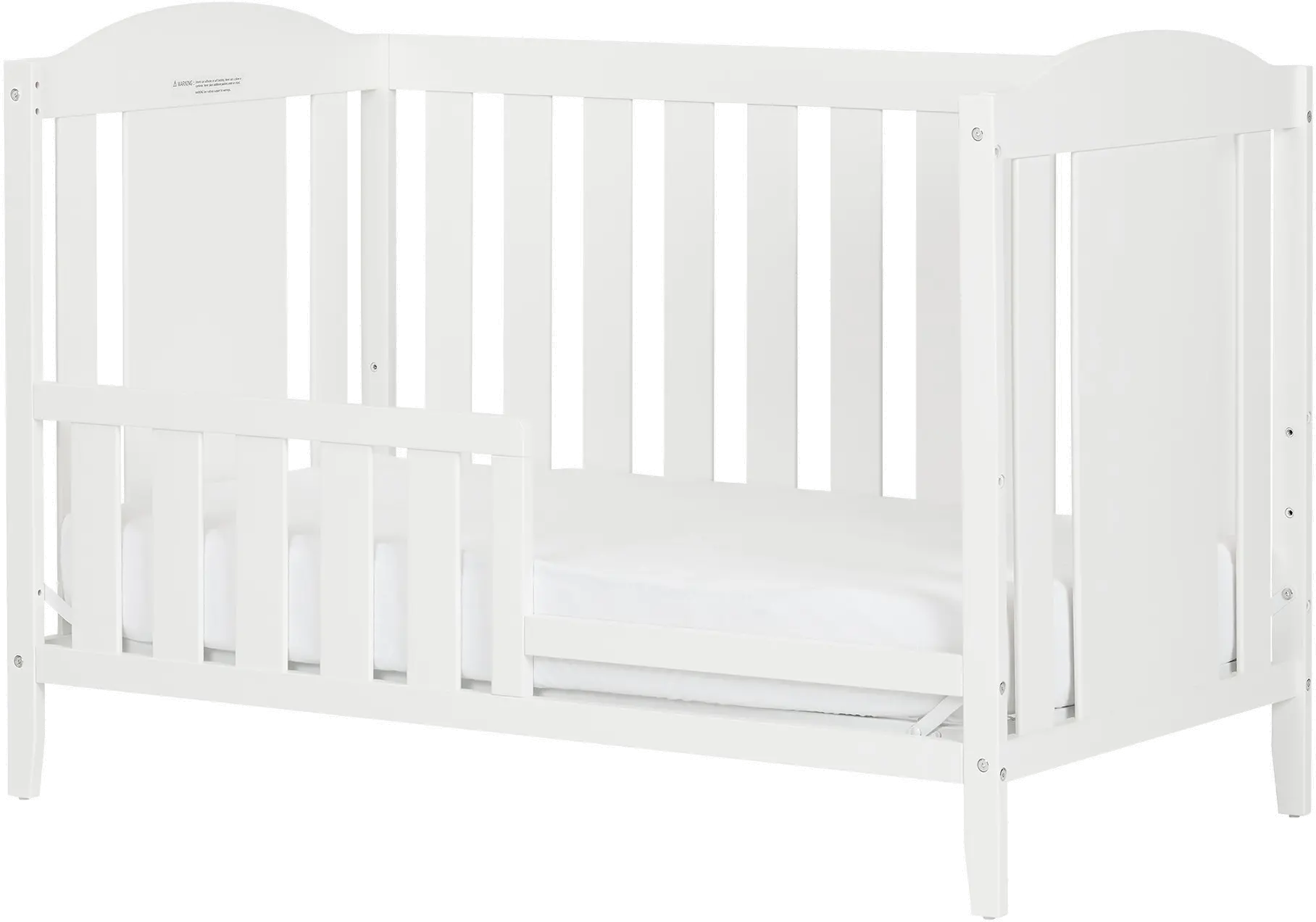 3580350 Angel White 2-in-1 Crib with Toddler Rail - South Shore-3
