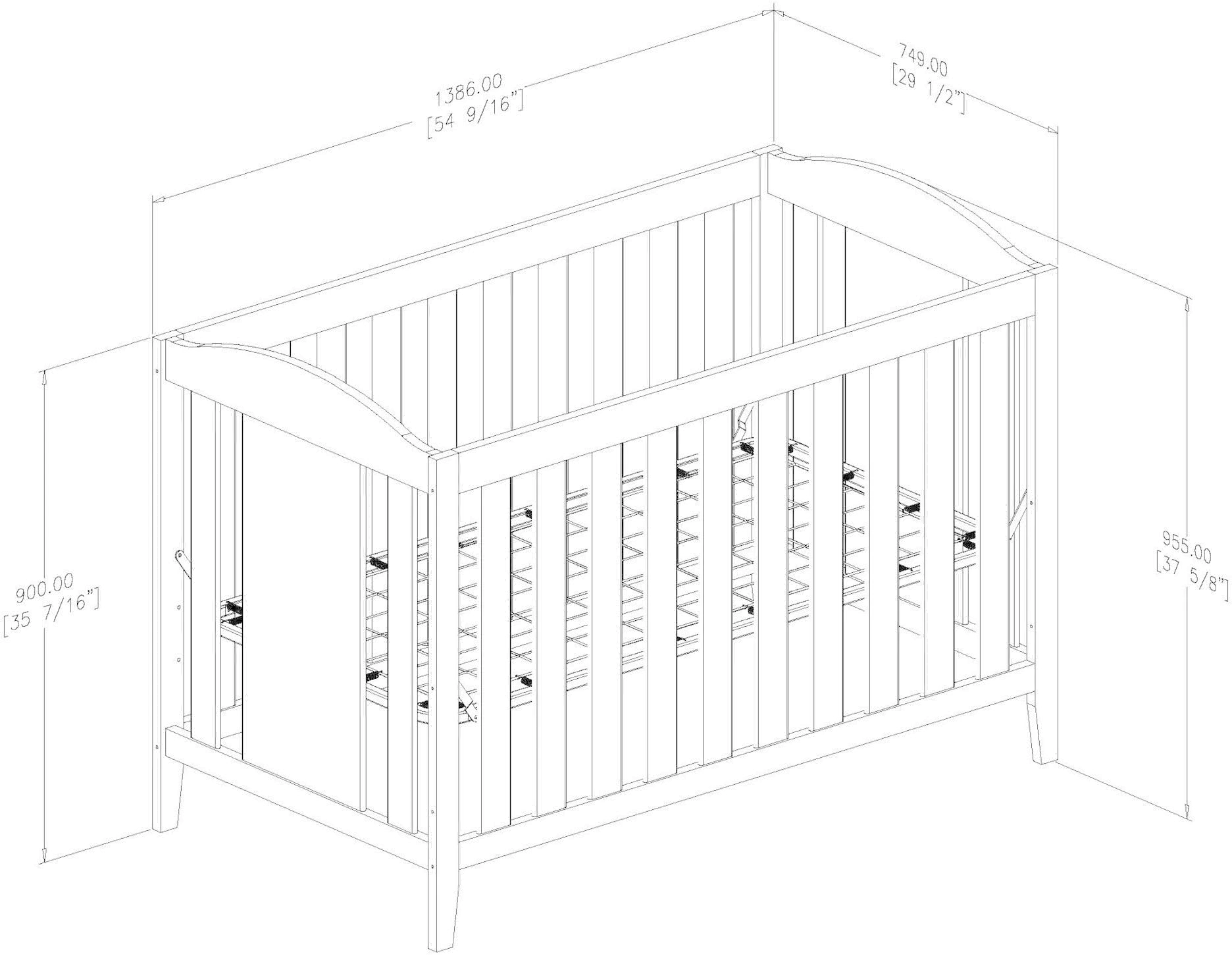 3580350 Angel White 2-in-1 Crib with Toddler Rail - South Shore-6
