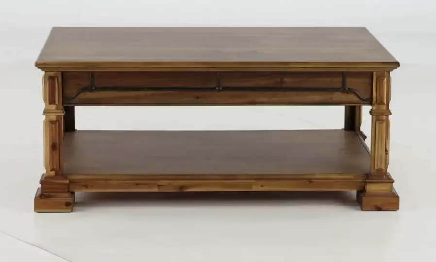 Barclay Rustic Brown Coffee Table-5