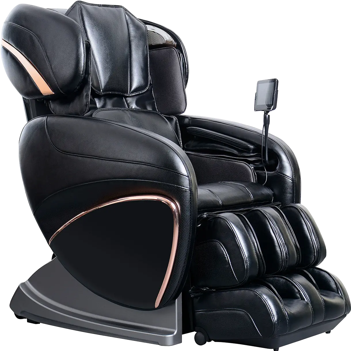 3PC/630/MSG/CH/BLACK Midnight Black 3 Piece Massage Chair-1
