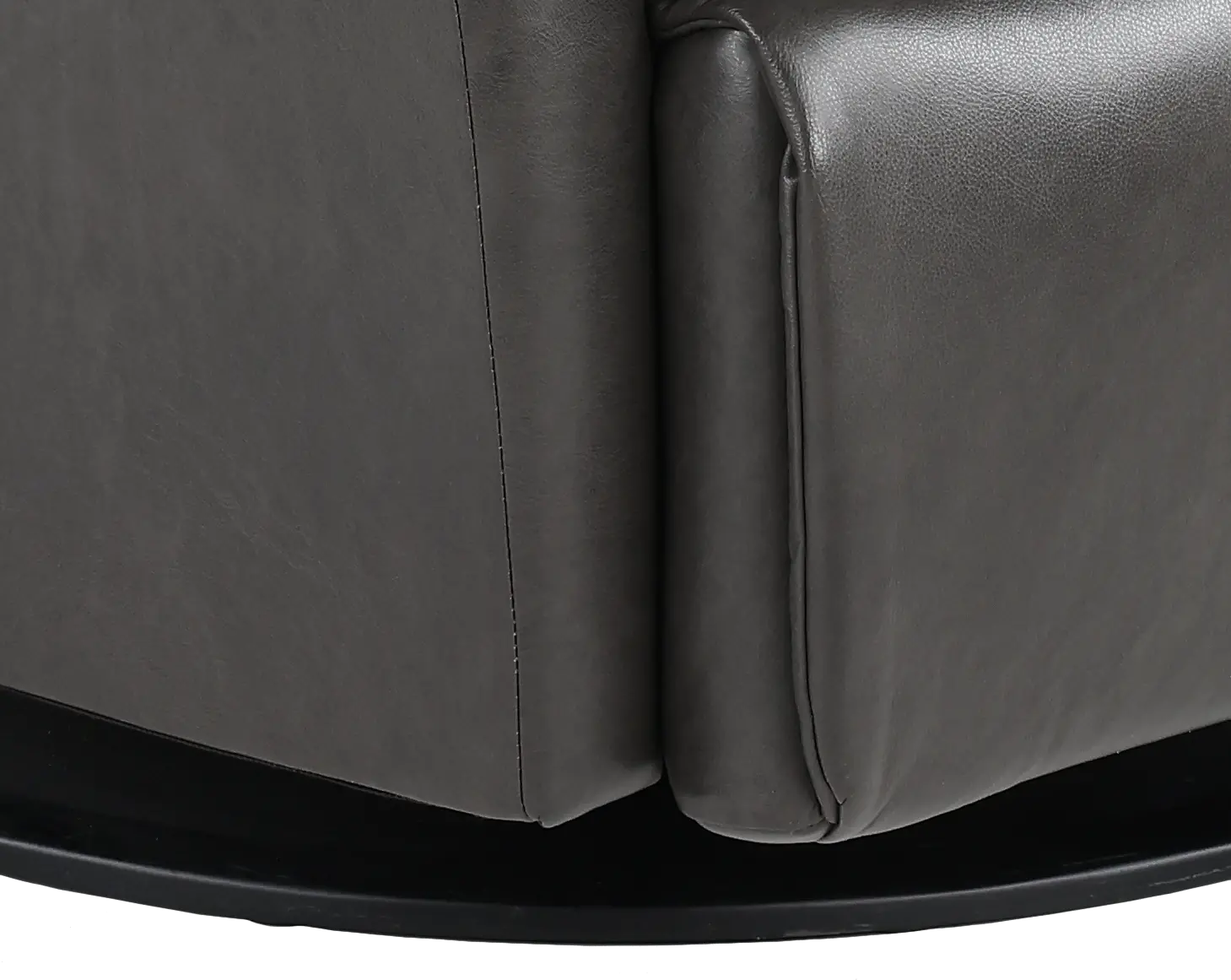 Boston Gray Leather Large Swivel Glider Power Recliner-2