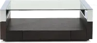 Revere Graphite and Chrome Glass Top Coffee Table
