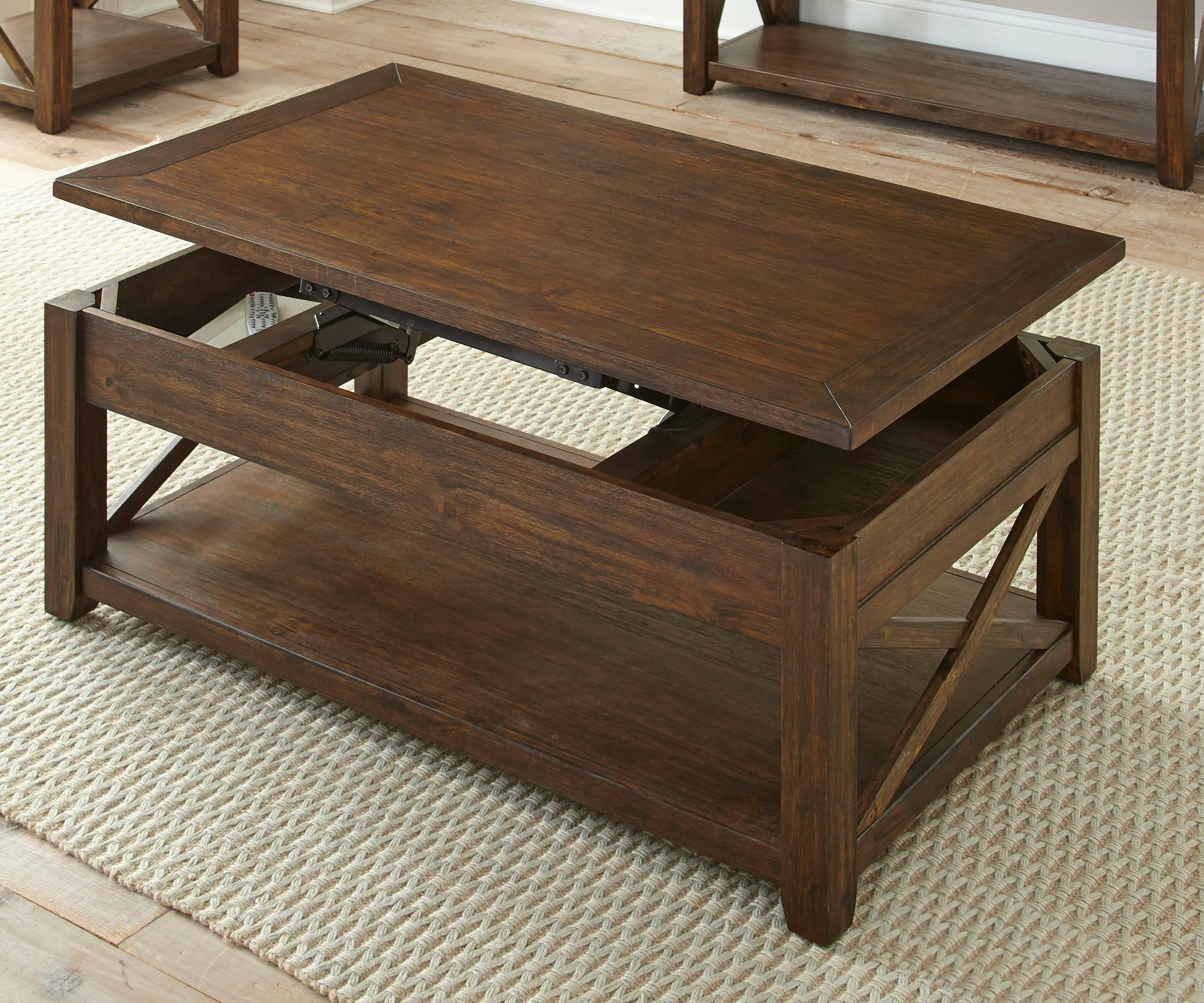 Lenka Brown Lift Top Coffee Table-9