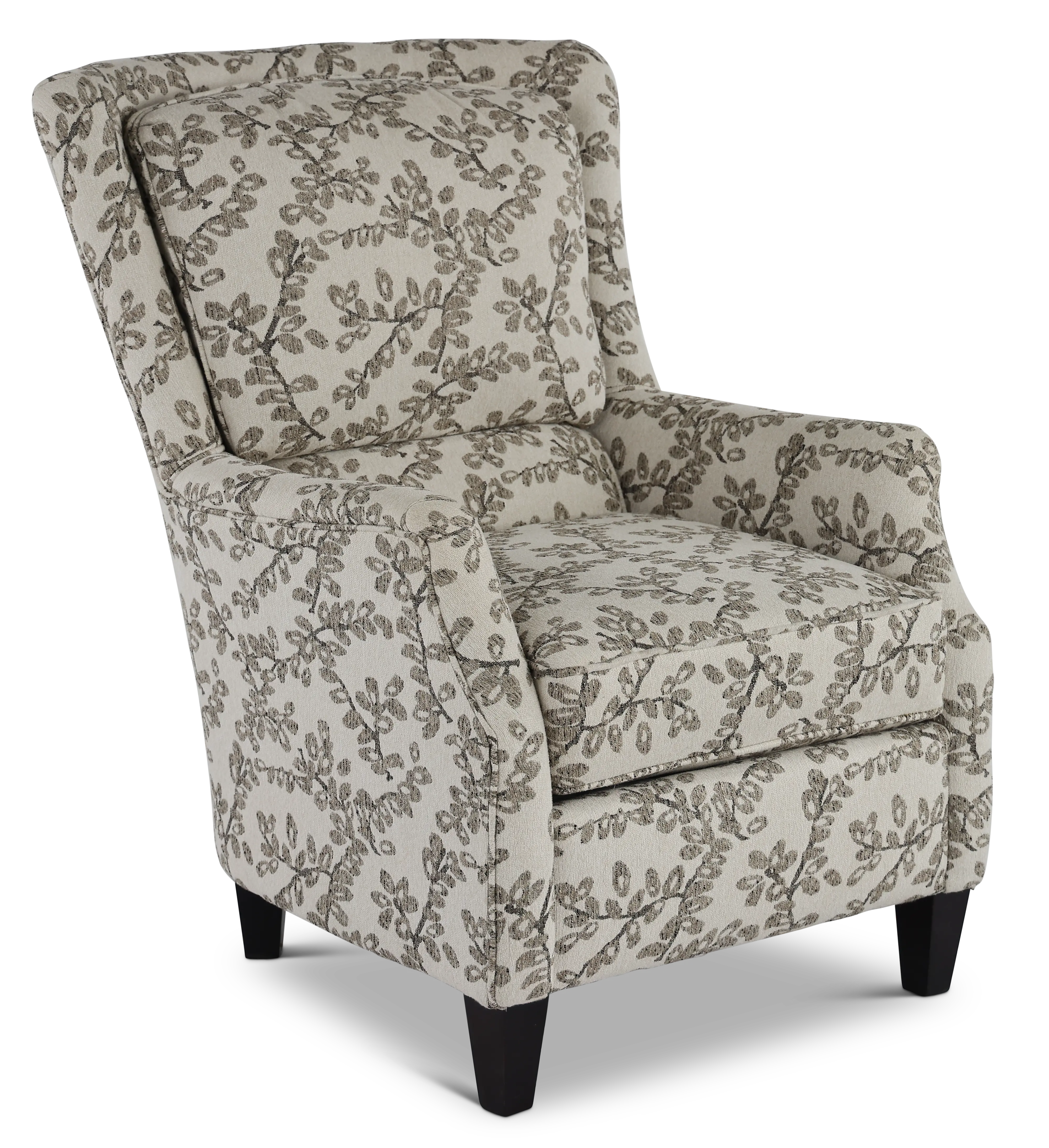 Loren Neutral Leaf-Print Accent Chair-1