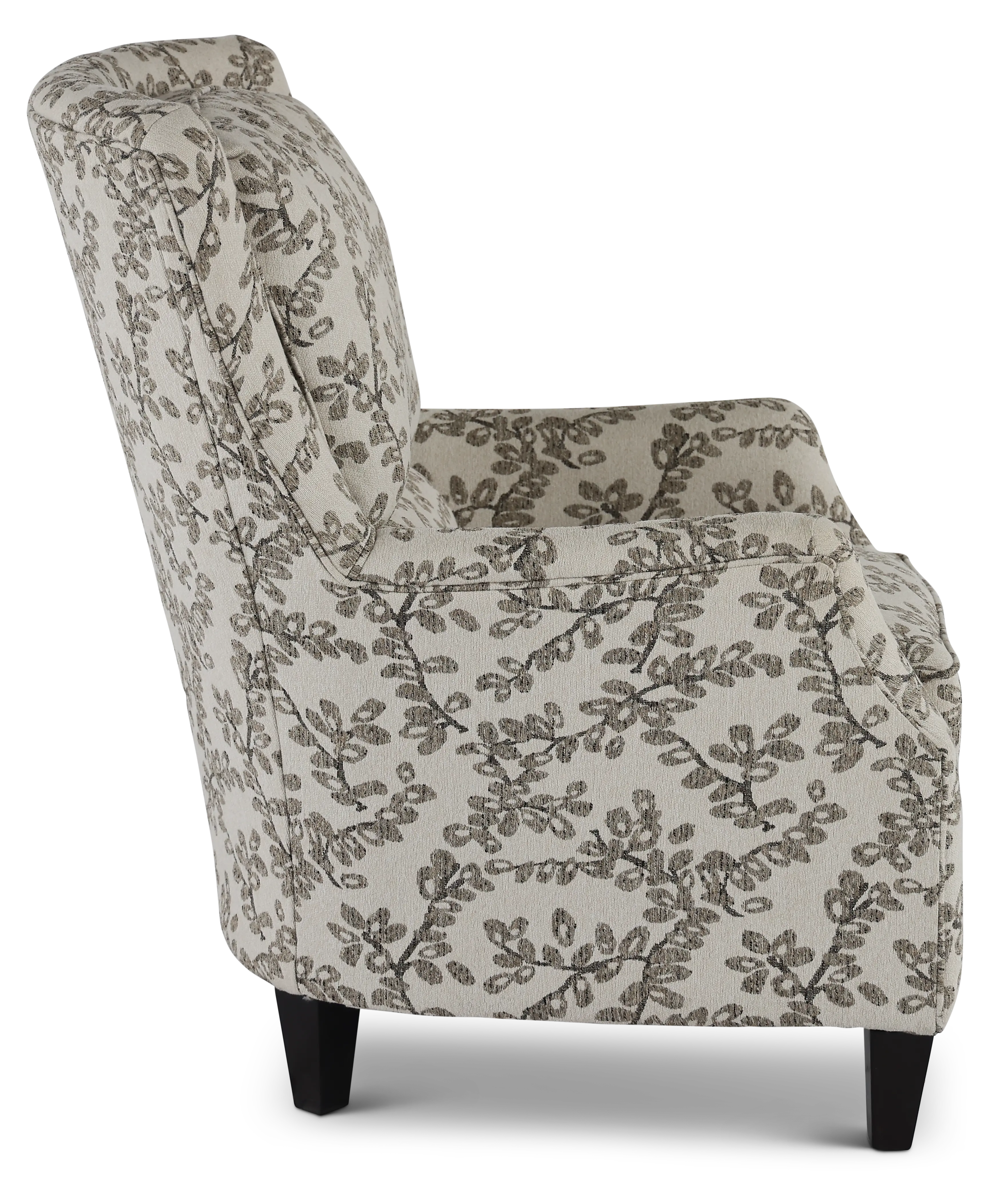Loren Neutral Leaf-Print Accent Chair-4