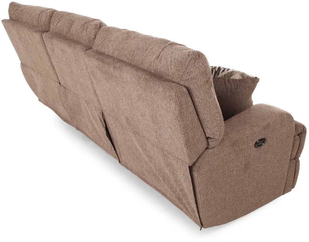 Brindle Brown Power Reclining Sofa-5