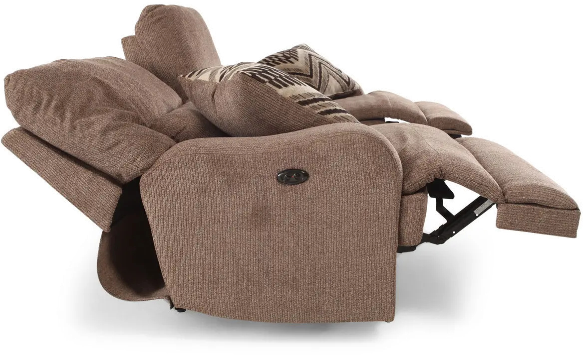 Brindle Brown Power Reclining Sofa-6