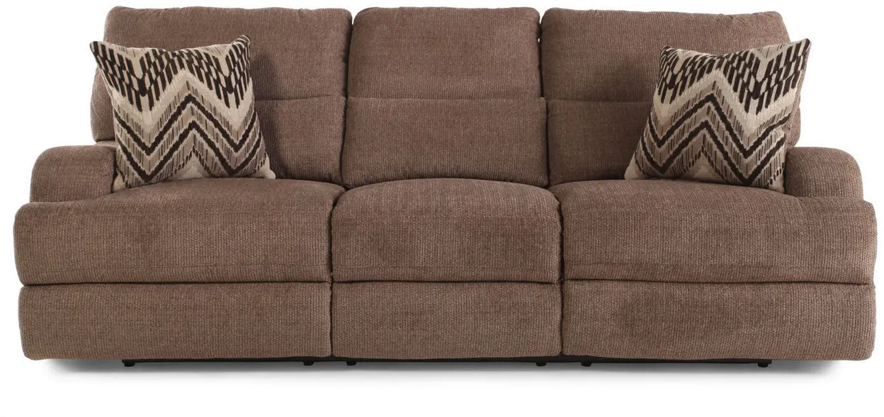 Brindle Brown Power Reclining Sofa-2