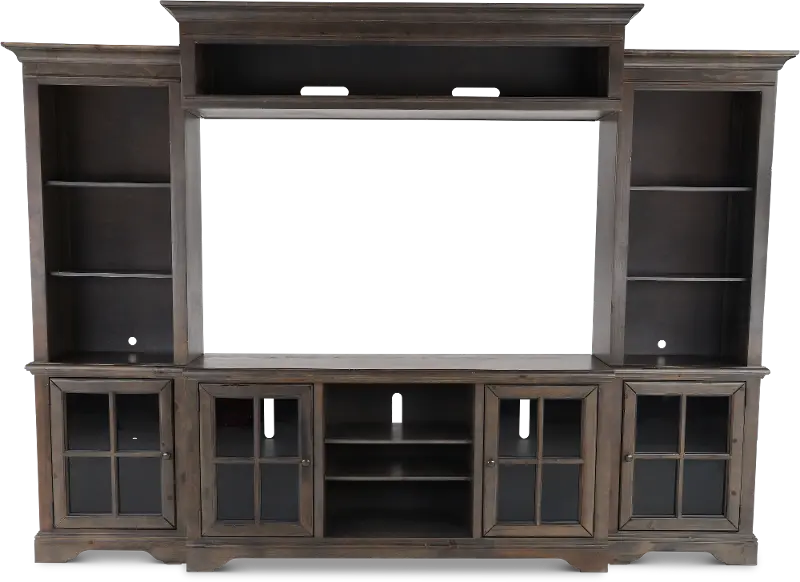 Dilworth Storm Gray 4 Piece Chic Entertainment Center