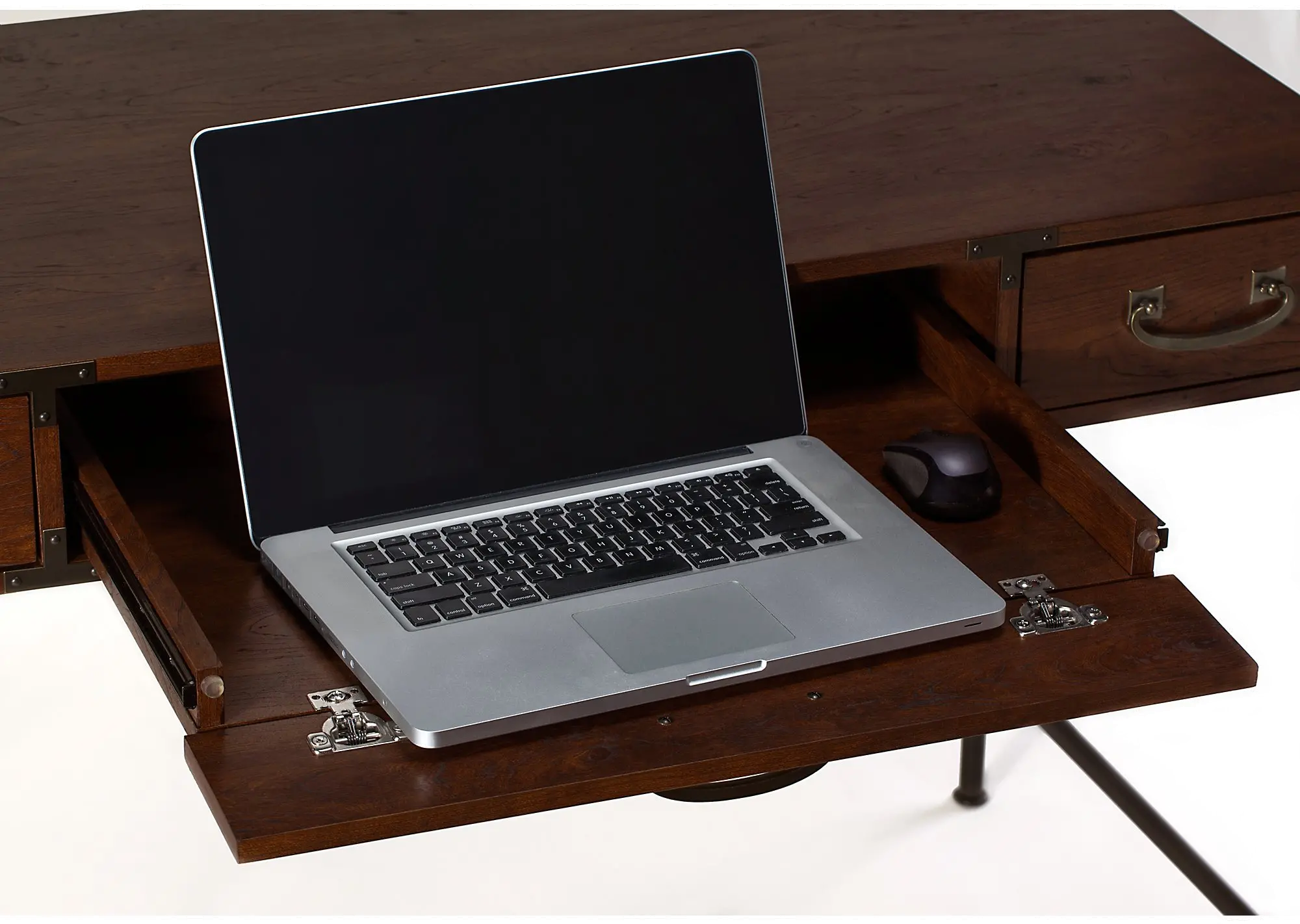 KI50201-03 Ironworks Cherry Writing Desk  (48 Inch) - Bush Furniture-4