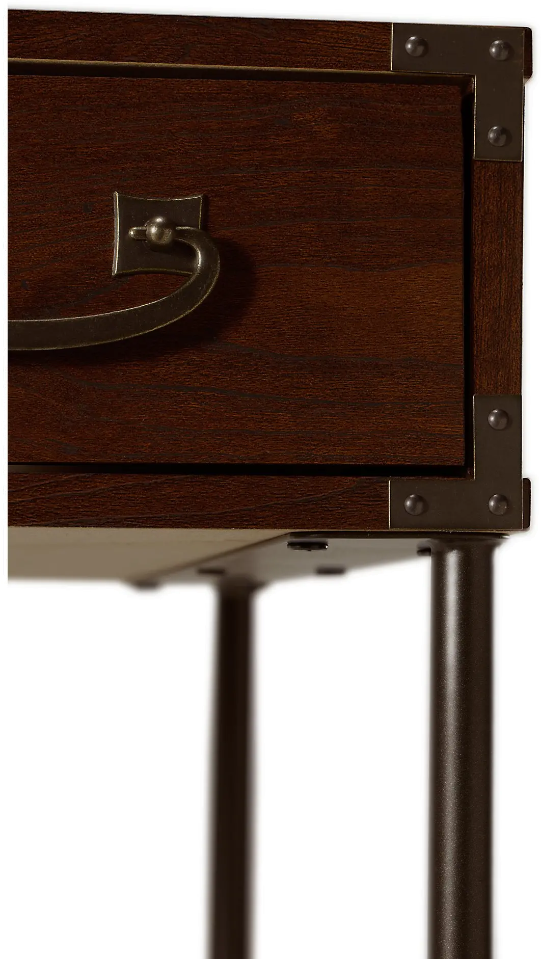 KI50201-03 Ironworks Cherry Writing Desk  (48 Inch) - Bush Furniture-5
