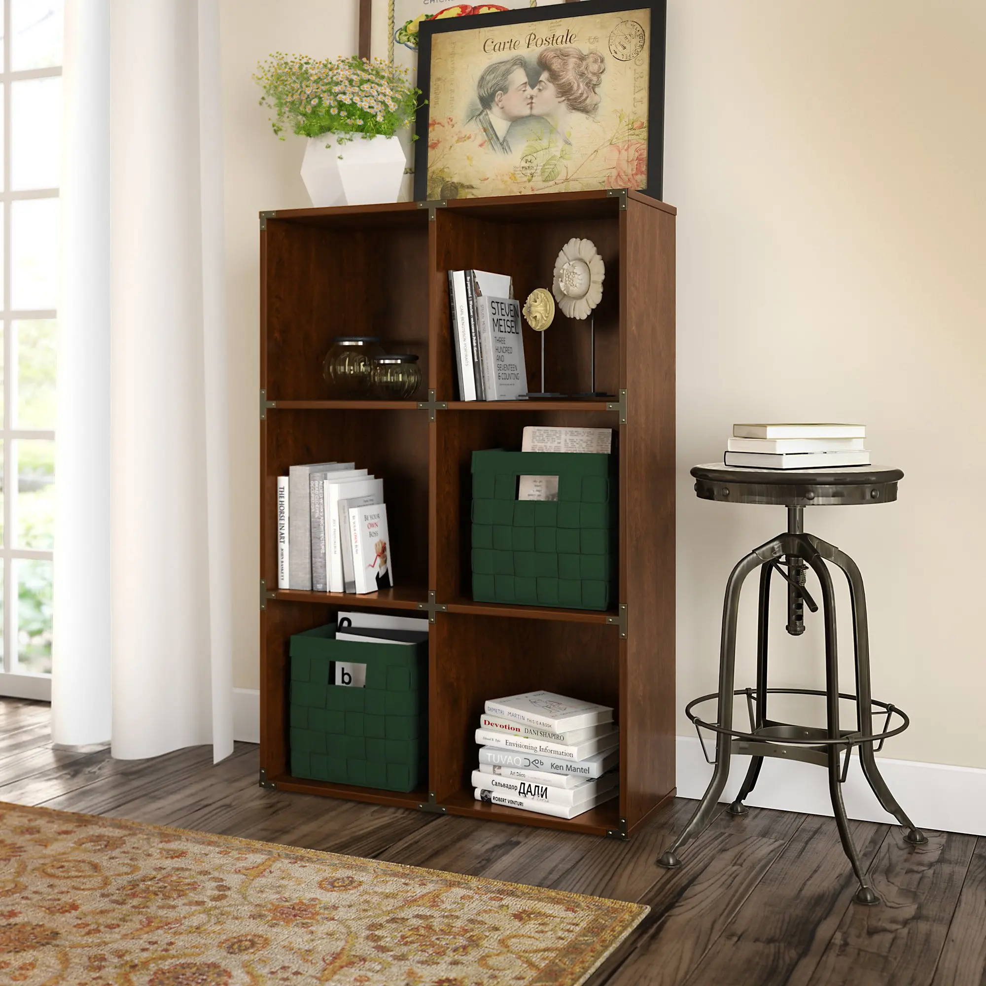 KI50203-03 Cherry 6-Cube Bookcase - Ironworks-2