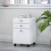 KI60101-03 Eco White 3 Drawer File Cabinet - Bush Furniture