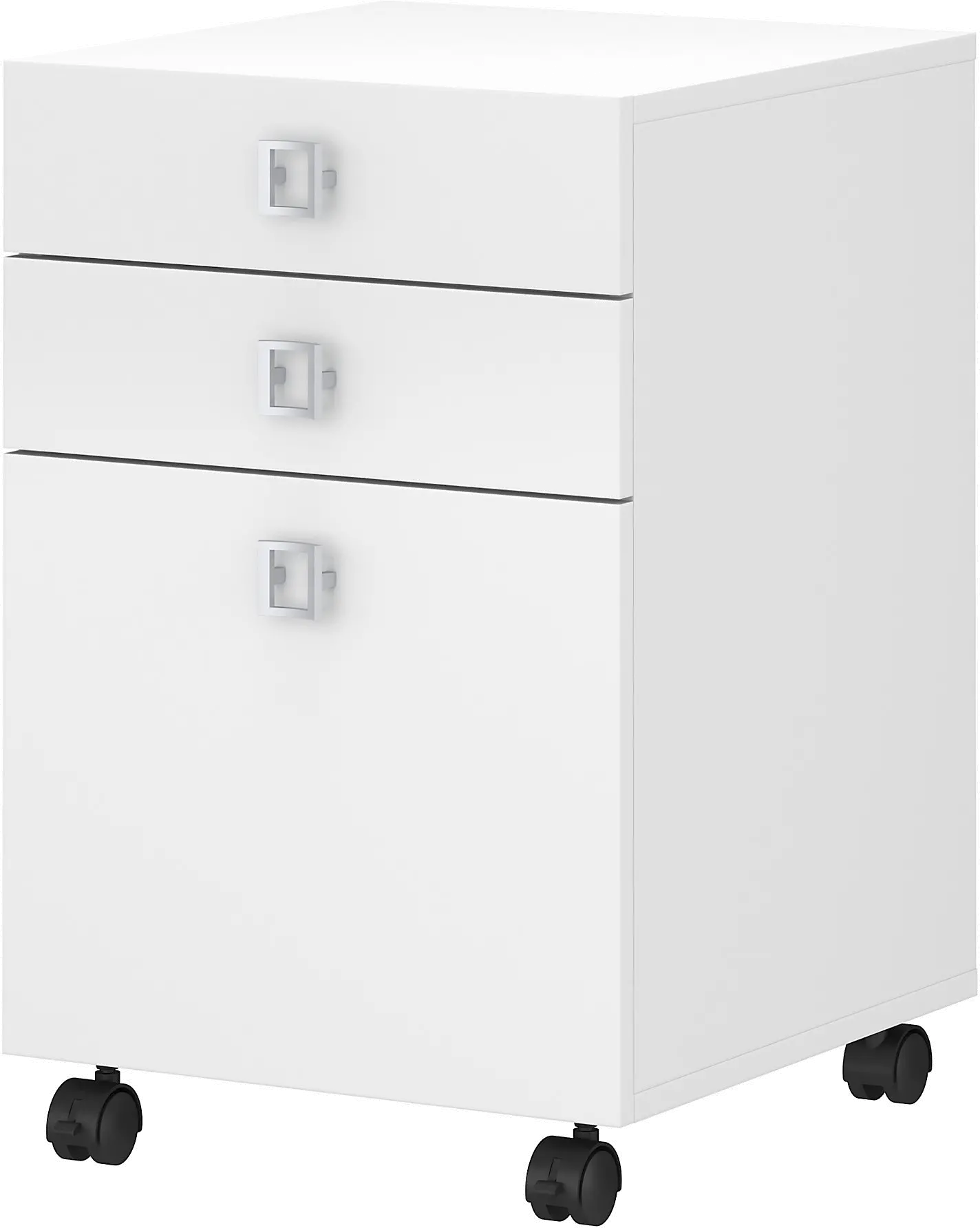 KI60101-03 Eco White 3 Drawer File Cabinet - Bush Furniture-1
