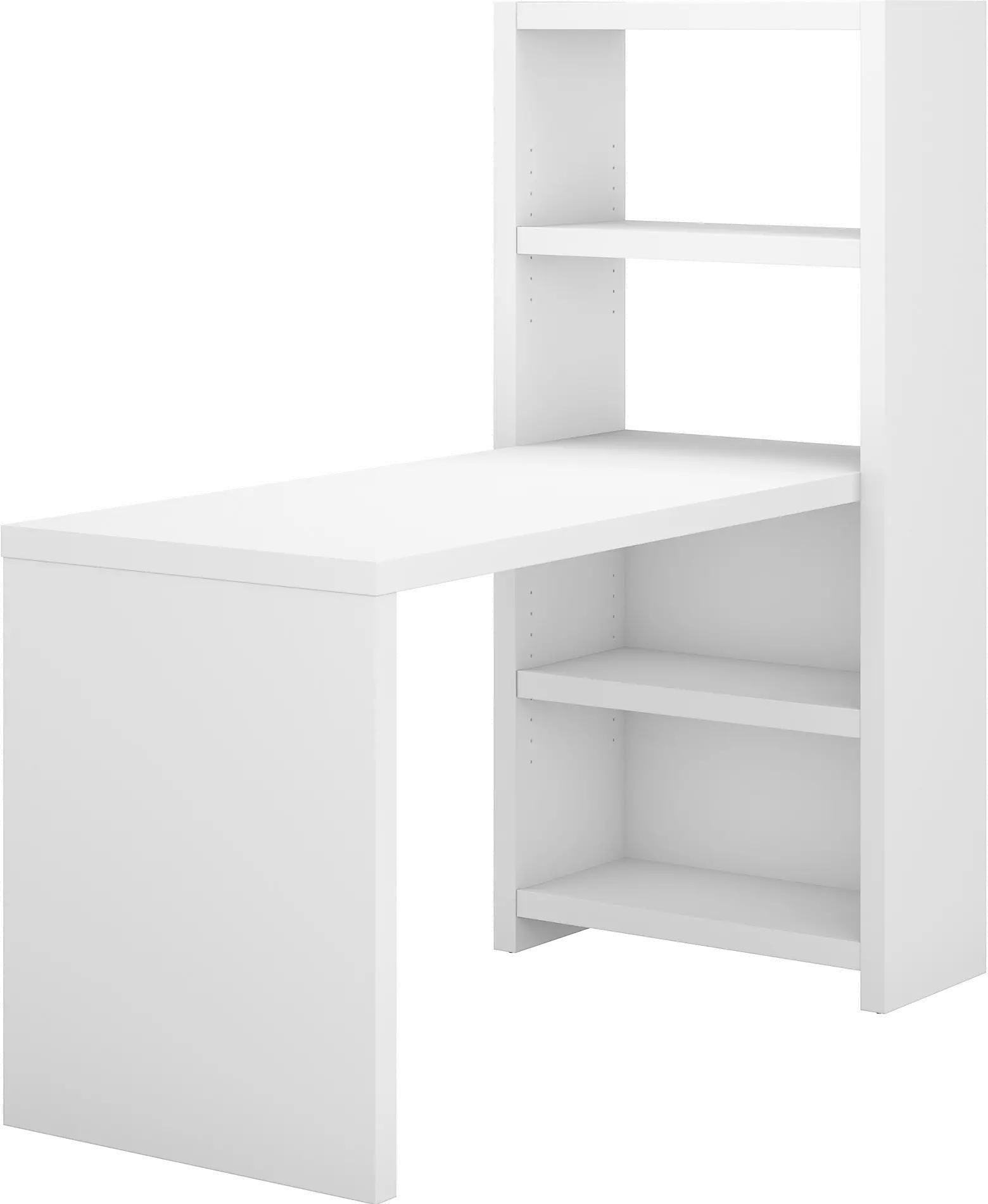 KI60107-03 Eco White Bookcase Desk (56 Inch) - Bush Furniture-2