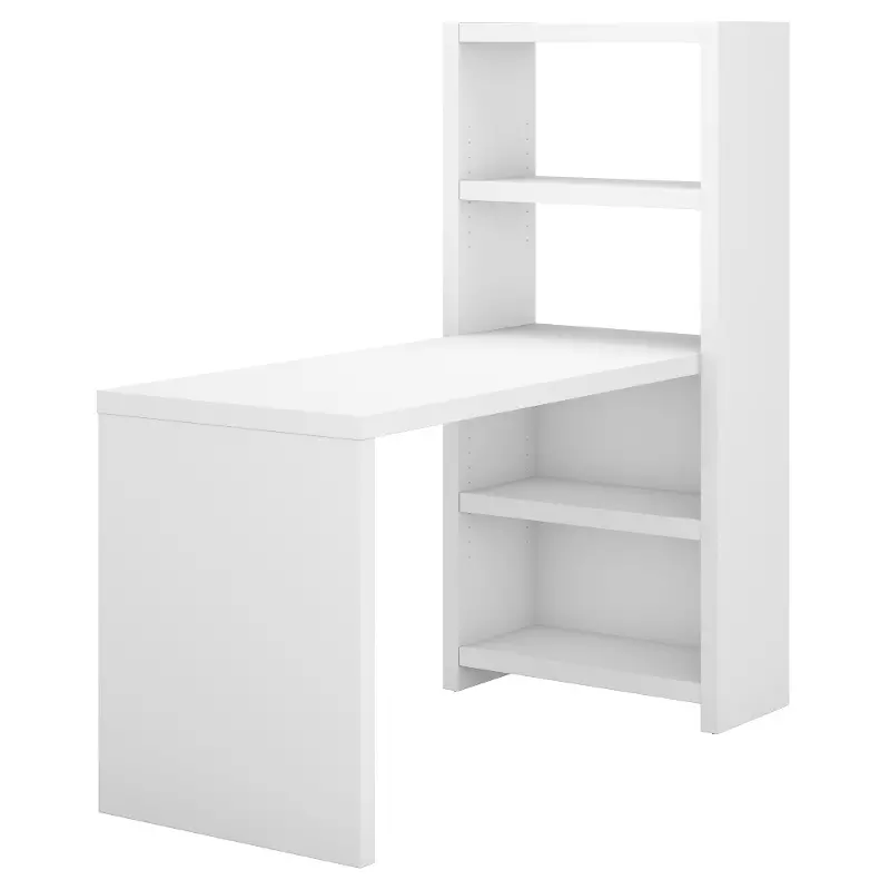 Eco White Bookcase Desk