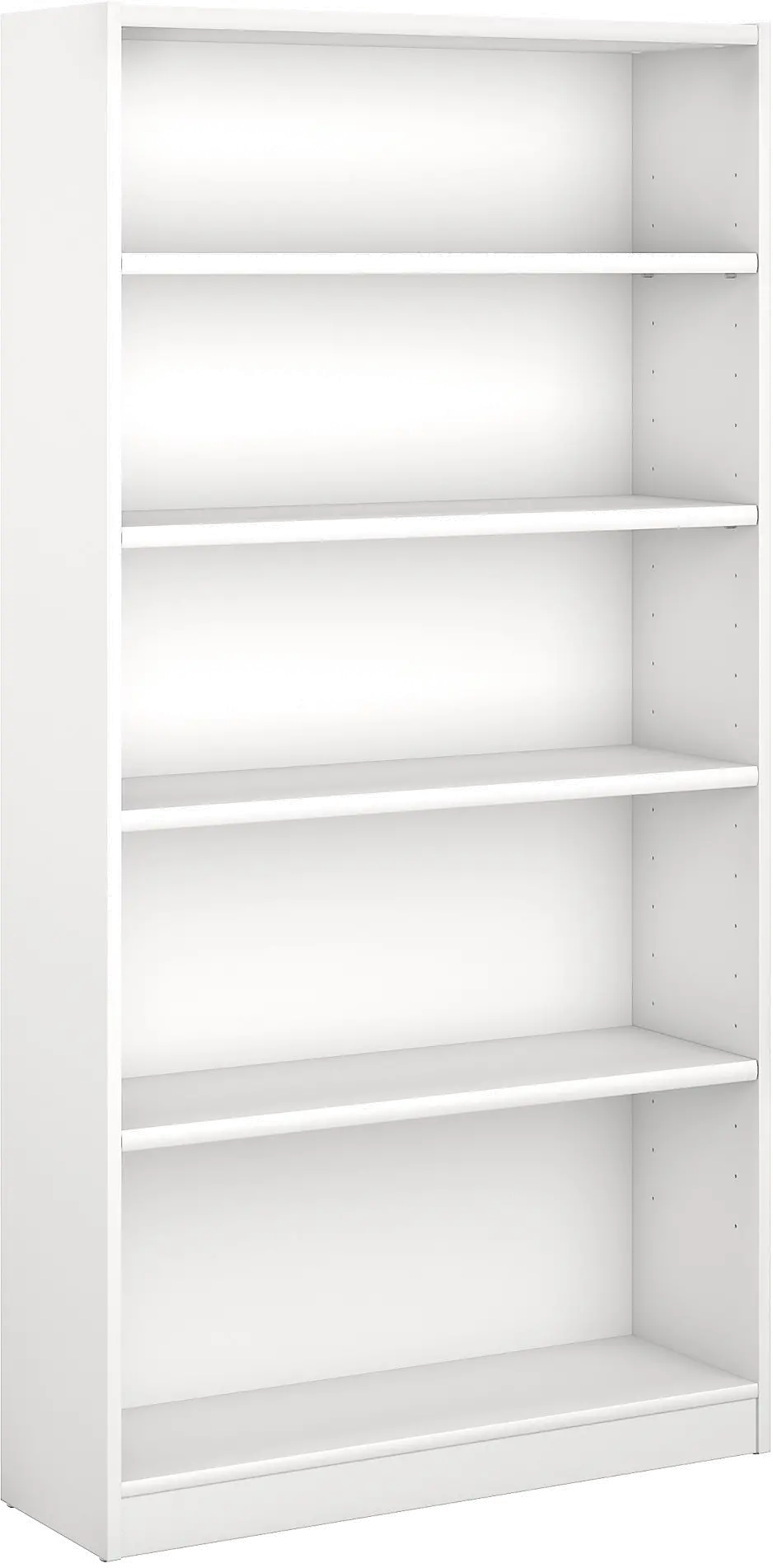 WL12417 White 5-Shelf Bookcase - Bush Furniture-1