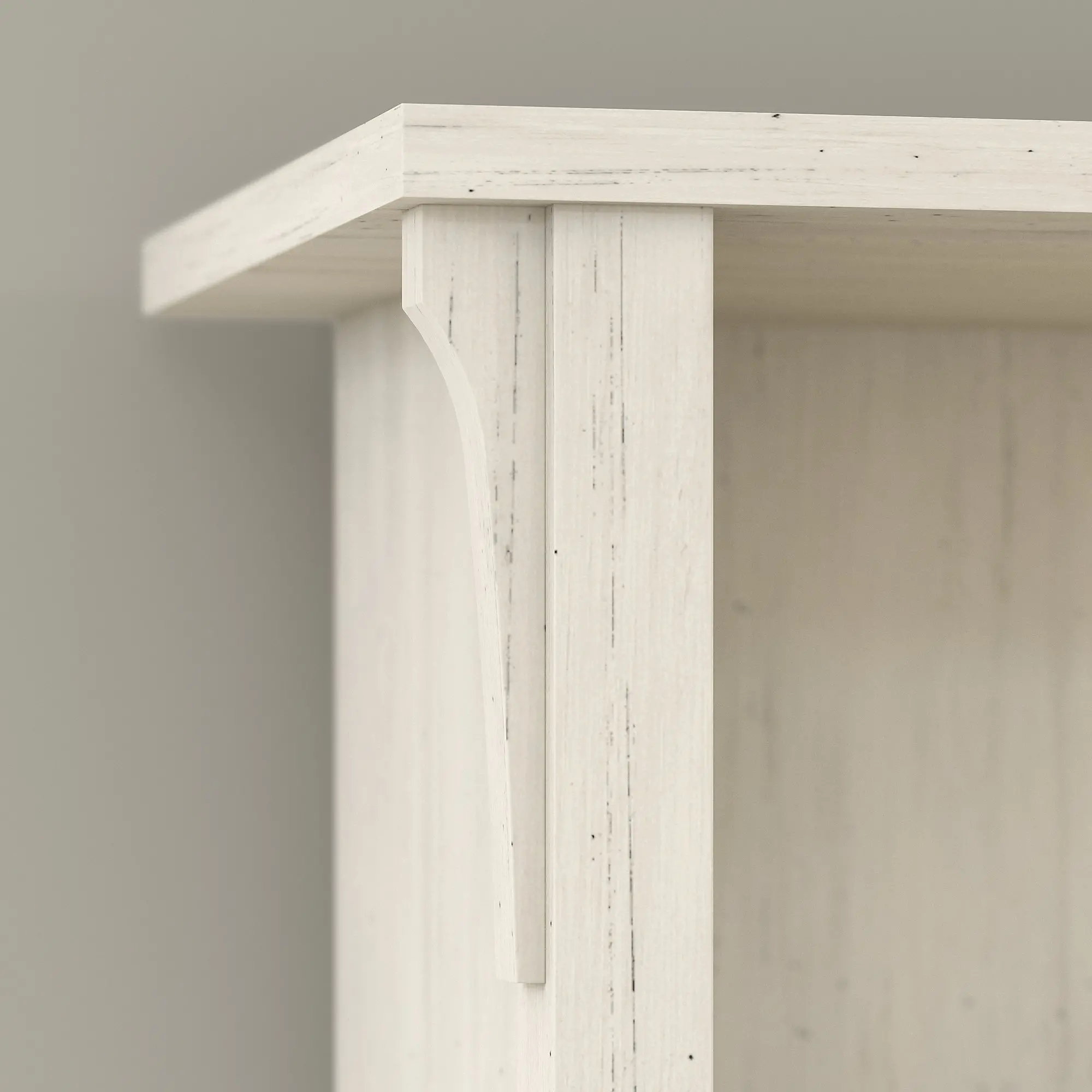 SAL001AW Salinas Antique White Hall Tree with Storage Bench - Bush Furniture-3