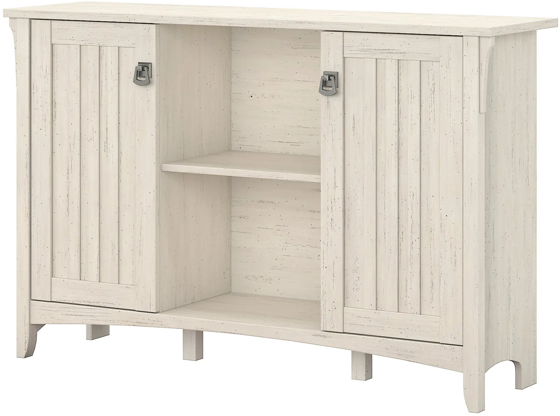 SAS147AW-03 Salinas Antique White Storage Sideboard - Bush Furniture-1