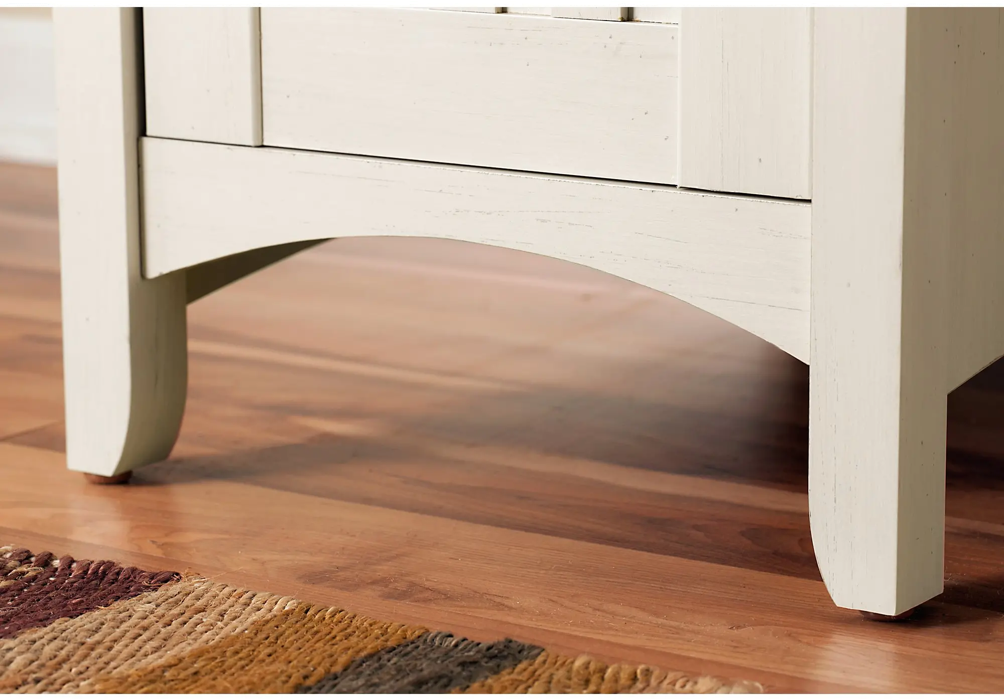 SAD160AW-03 Salinas Antique White L-Shaped Desk with Storage - Bush Furniture-1