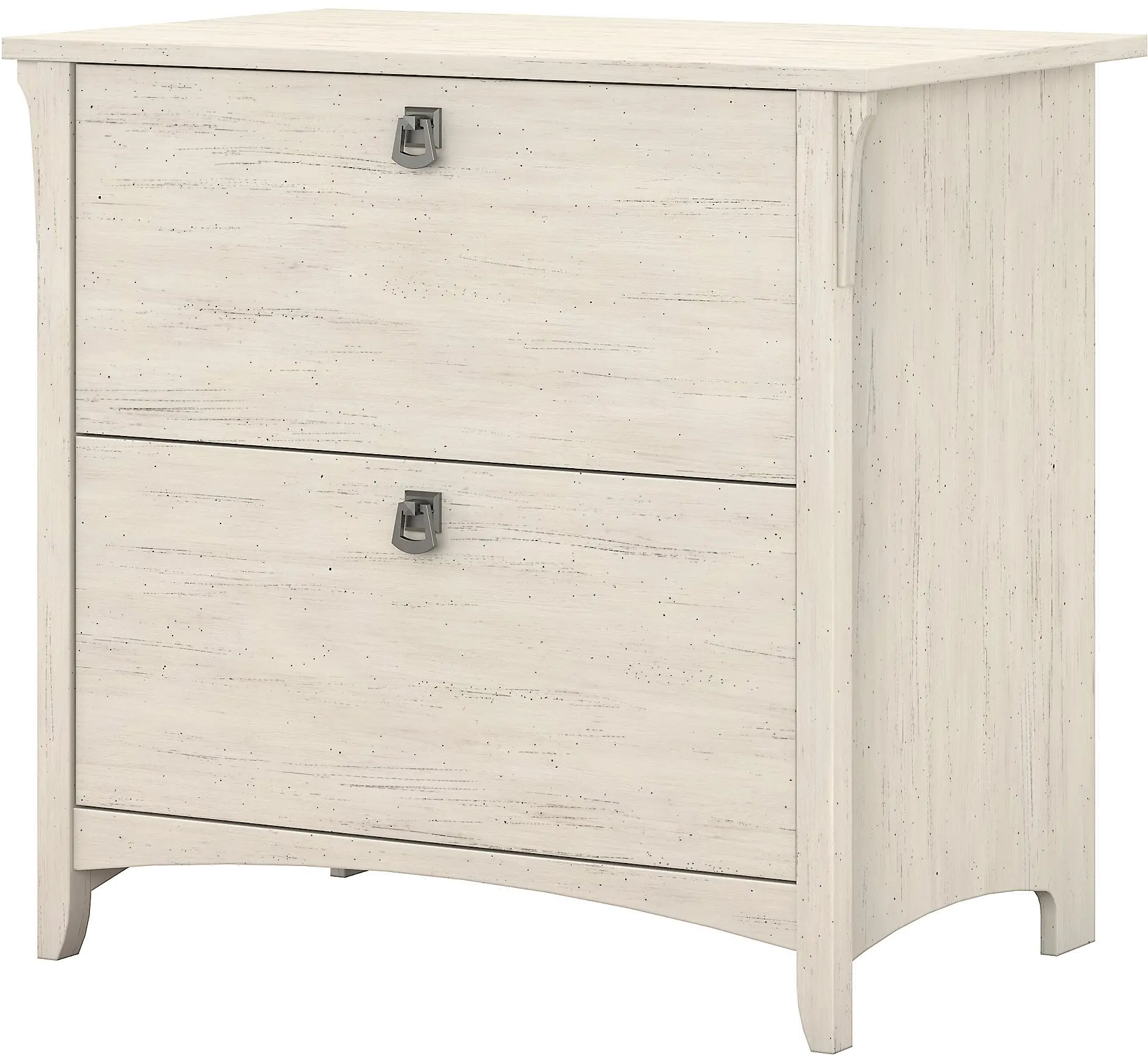SAF132AW-03 Salinas Antique White 2 Drawer Lateral File Cabinet - Bush Furniture-1