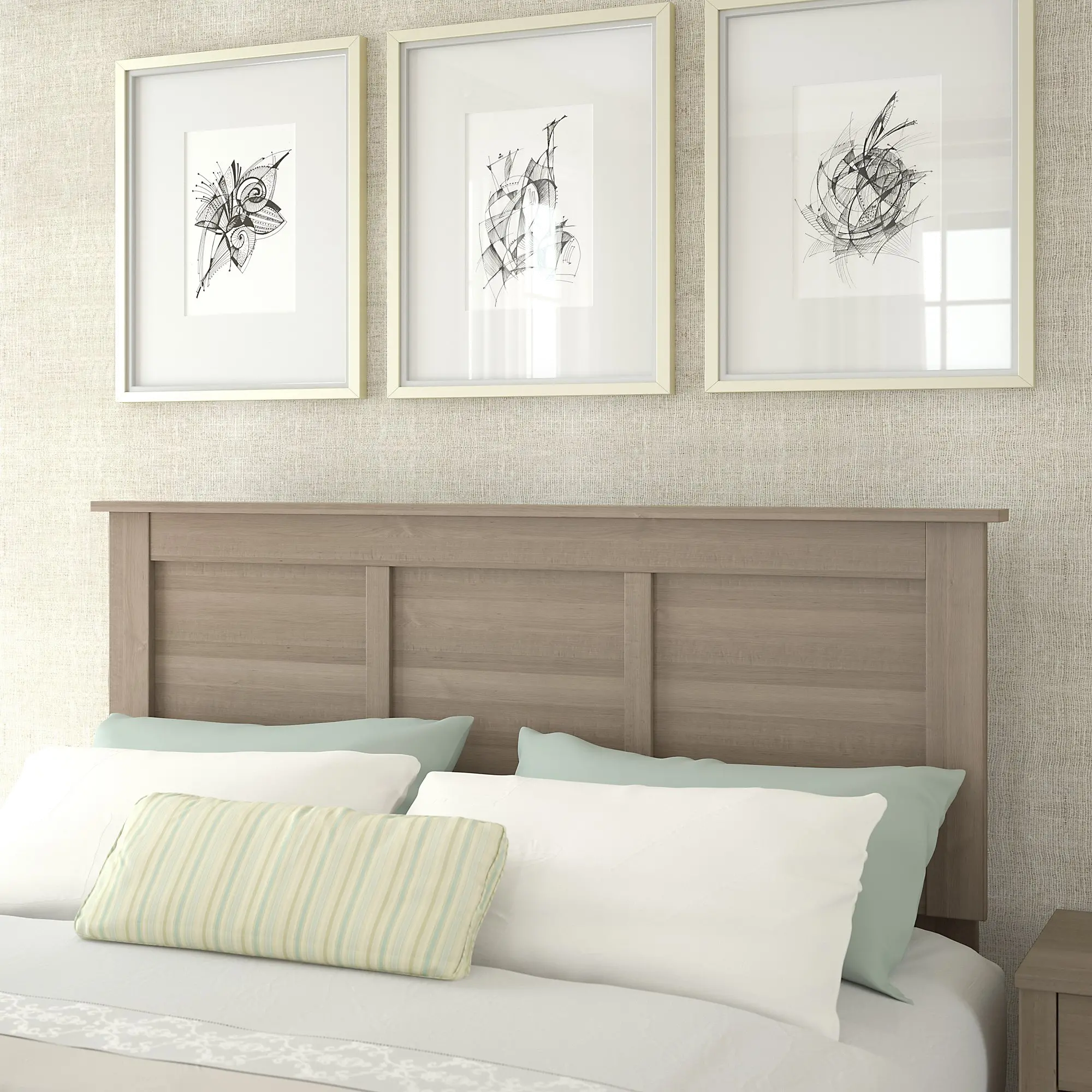 STQ165AG Somerset Ash Gray Full or Queen Headboard - Bush Furniture-2