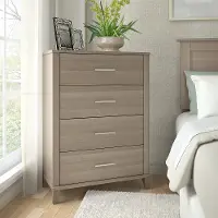 STS132AG Somerset Ash Gray 4-Drawer Chest - Bush Furniture