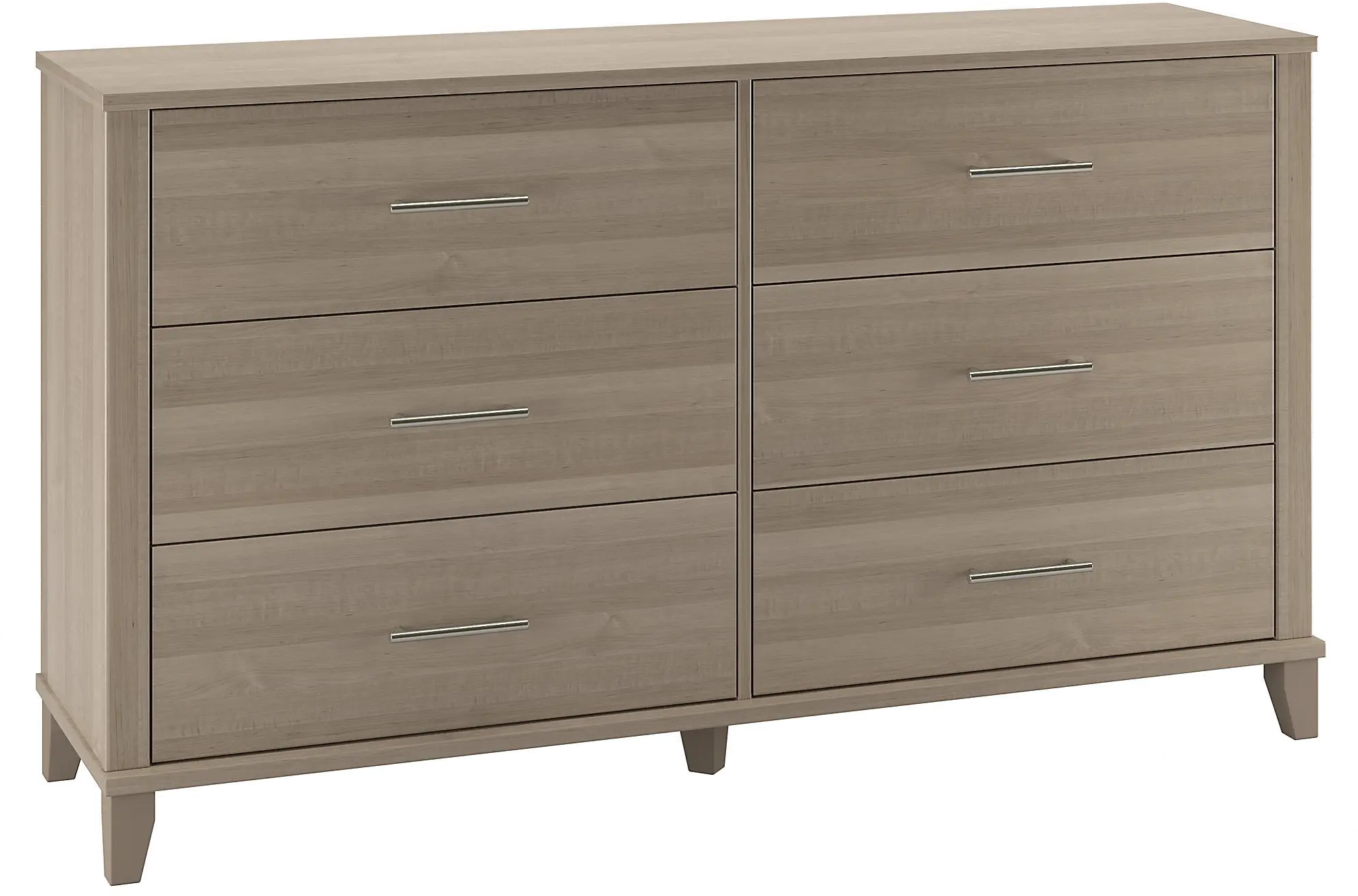 STS160AGK Somerset Ash Gray 6-Drawer Double Dresser - Bush Furniture-1