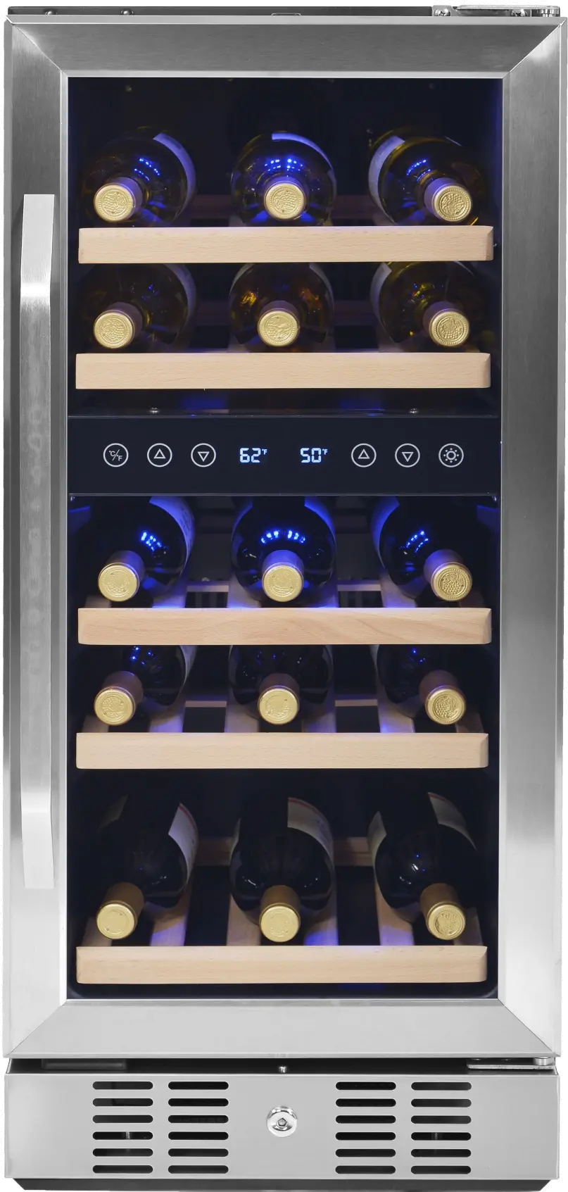 AWR-290DB Stainless Steel/ Black 29 Bottle Wine Cooler-1