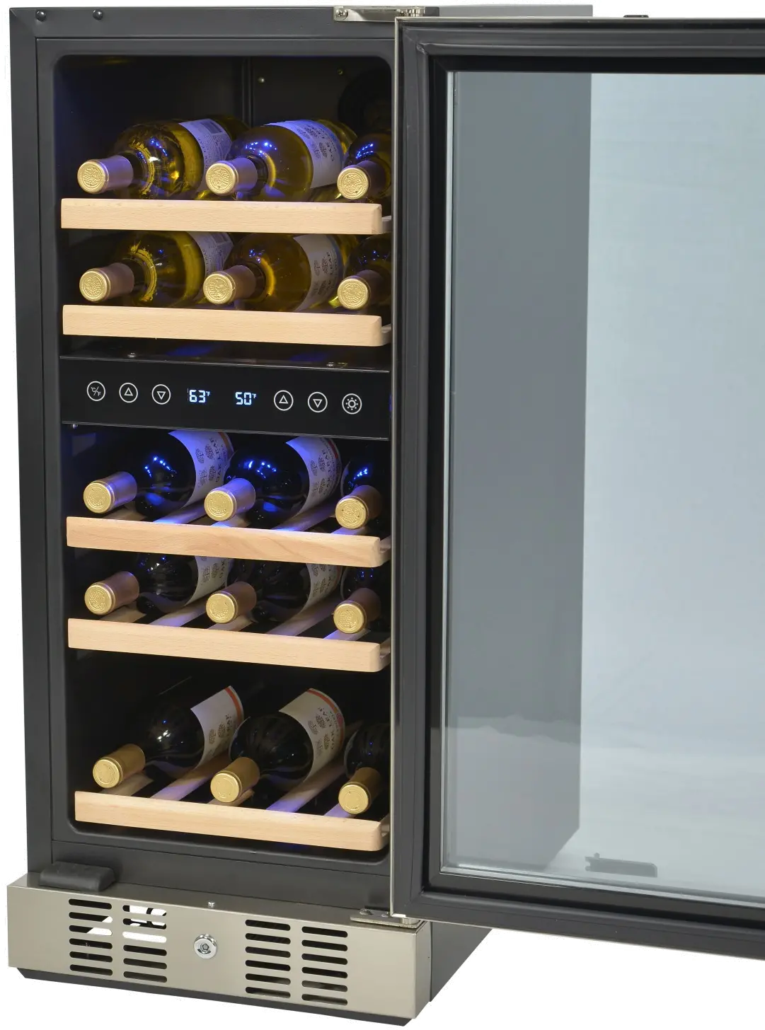 AWR-290DB Stainless Steel/ Black 29 Bottle Wine Cooler-3