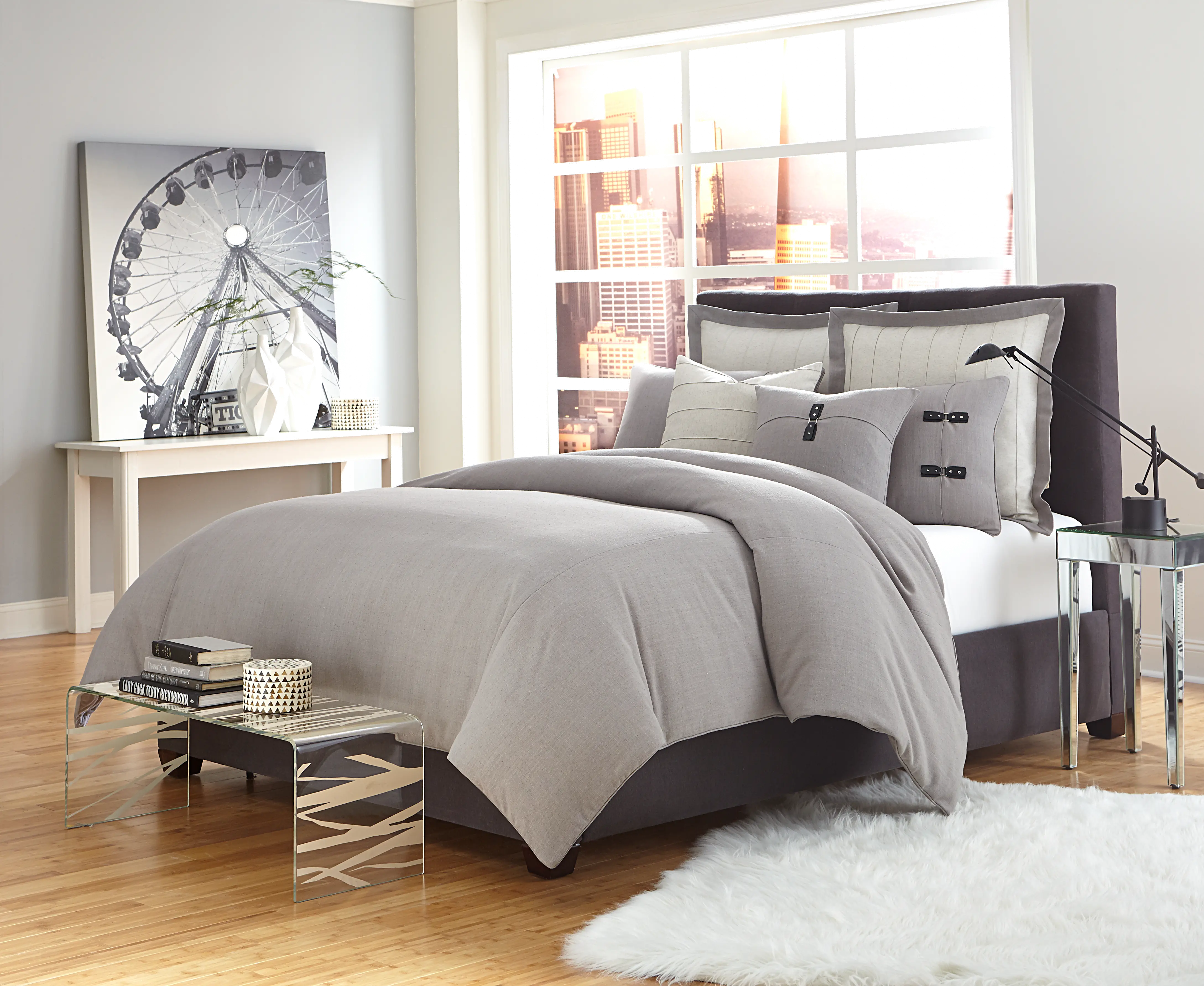 Gray Fusion Queen 7 Piece Bedding Collection-1