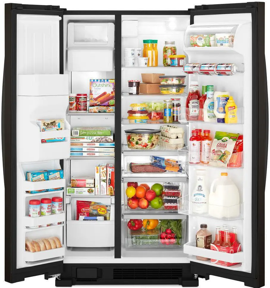 WRS321SDHV Whirlpool 21.4 cu ft Side by Side Refrigerator - 33 W Black Stainless Steel-3